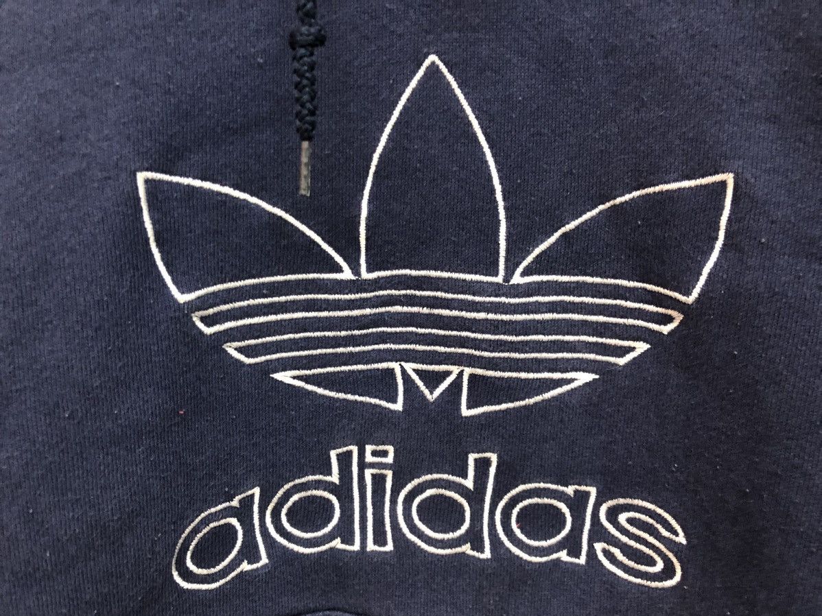 Adidas DOPE 🔥 90s EMBROIDERED OG TREFOIL BIG LOGO BAGGY HOODIE Size US M / EU 48-50 / 2 - 5 Thumbnail