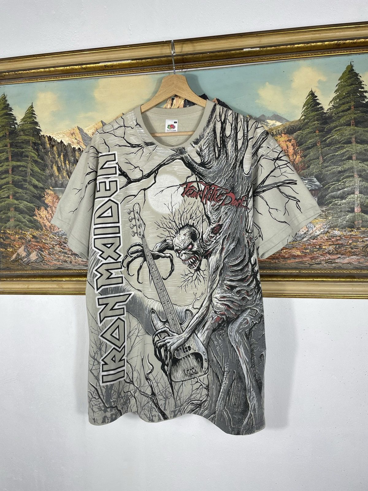 Band Tees × Iron Maiden × Vintage VINTAGE IRON MAIDEN AOP ALL OVER PRINT TEE T SHIRT Size US M / EU 48-50 / 2 - 3 Thumbnail