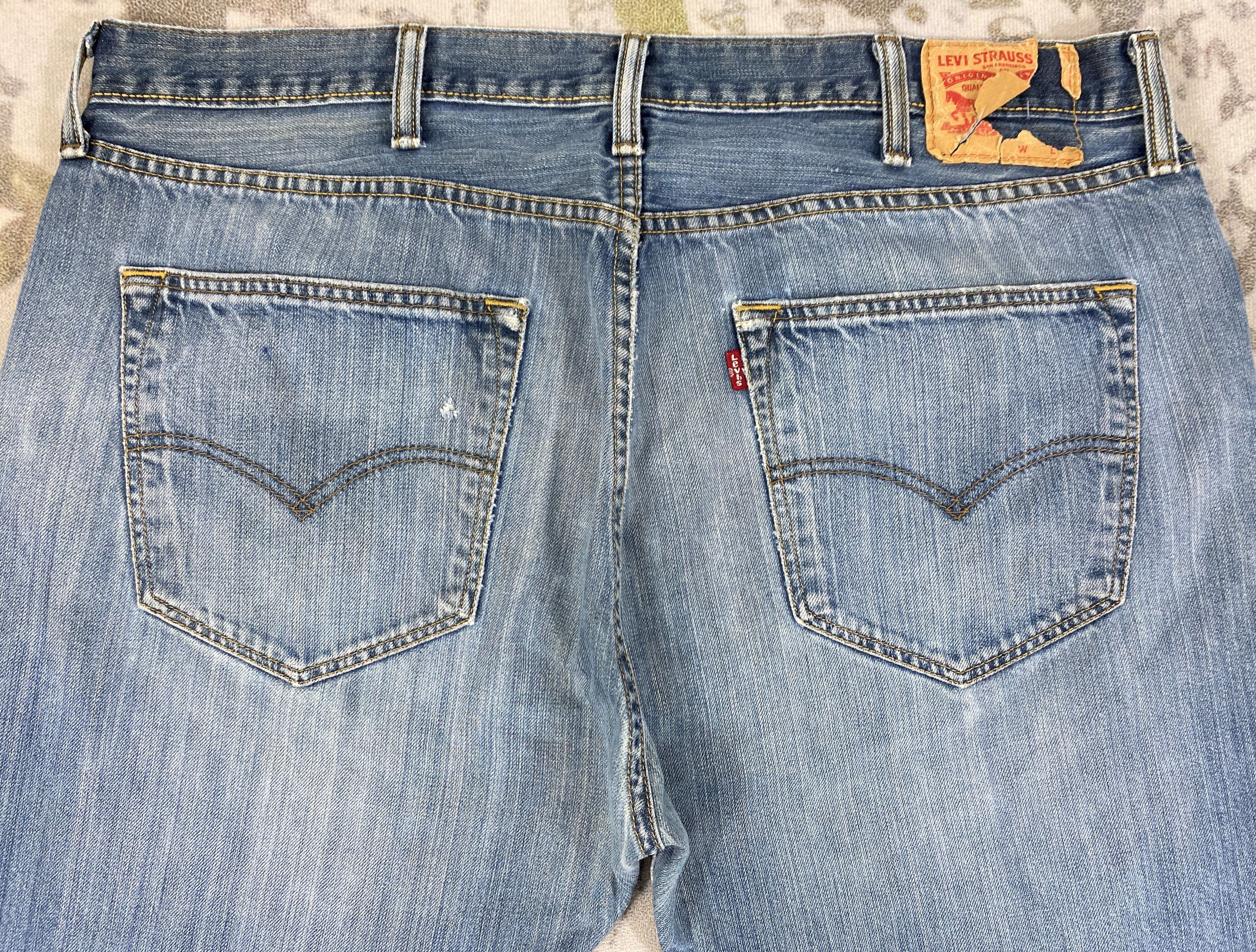 Levi's Distressed Blue Vintage Levi's 39x31 Denim -JN1475 Size US 39 - 4 Thumbnail