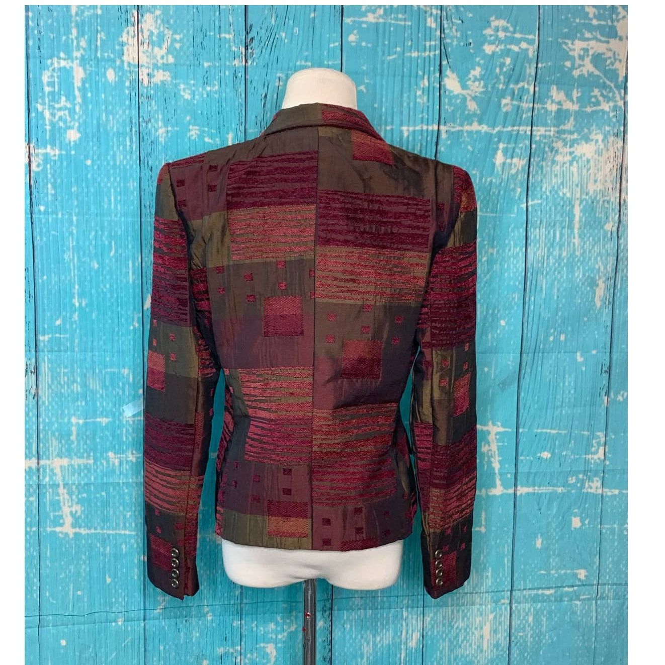 Harve Benard Harve Benard patchwork 2 buttons lined blazer size 8 Size M / US 6-8 / IT 42-44 - 2 Thumbnail