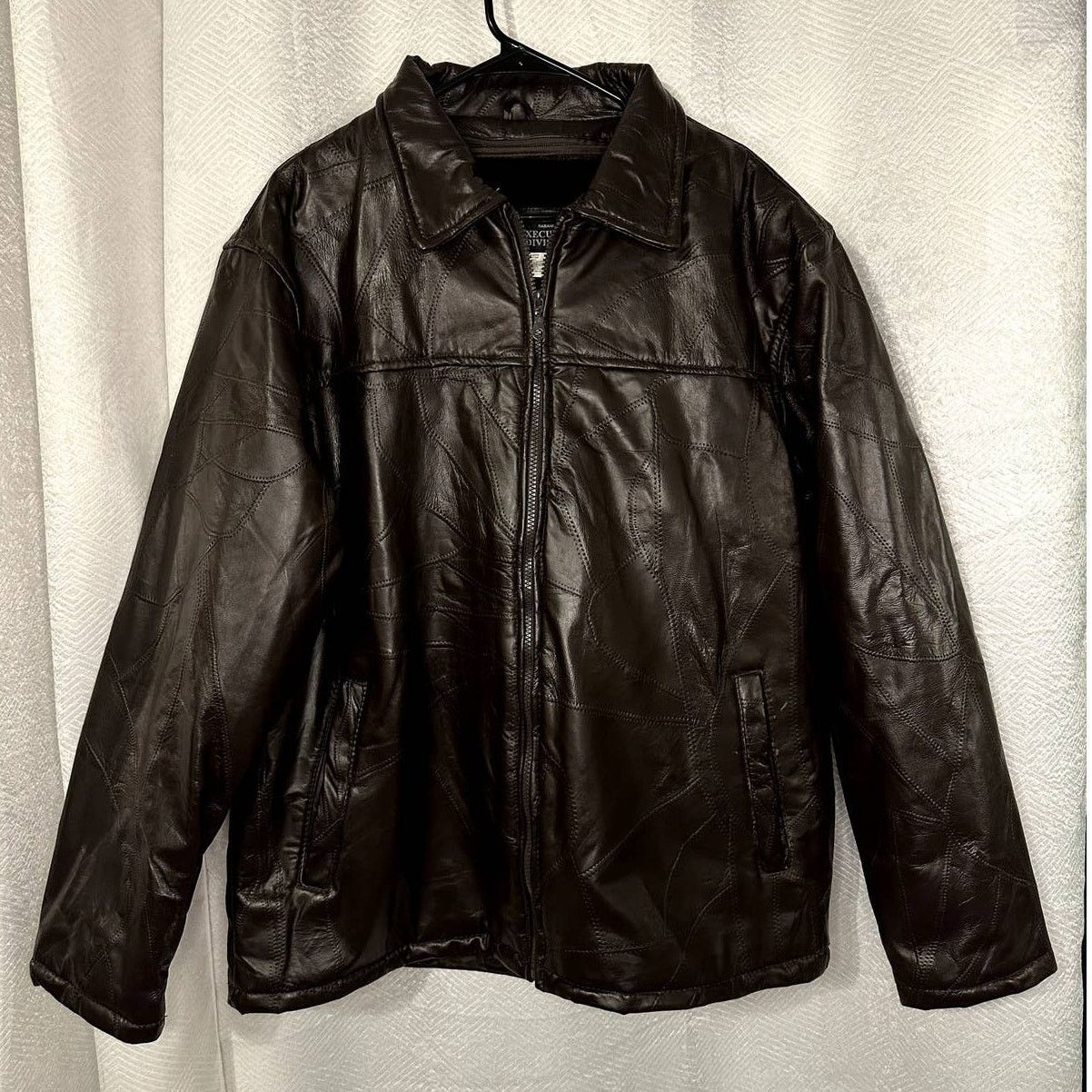 Haband Haband Executive Division Leather Moto-Jacket Dark Brown XL Size US XL / EU 56 / 4 - 4 Thumbnail
