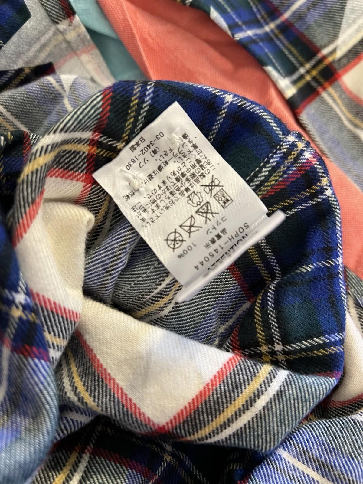 Sophnet. SOPHNET. Flannel Check Star Print Shirt White Navy Large Size US L / EU 52-54 / 3 - 8 Thumbnail