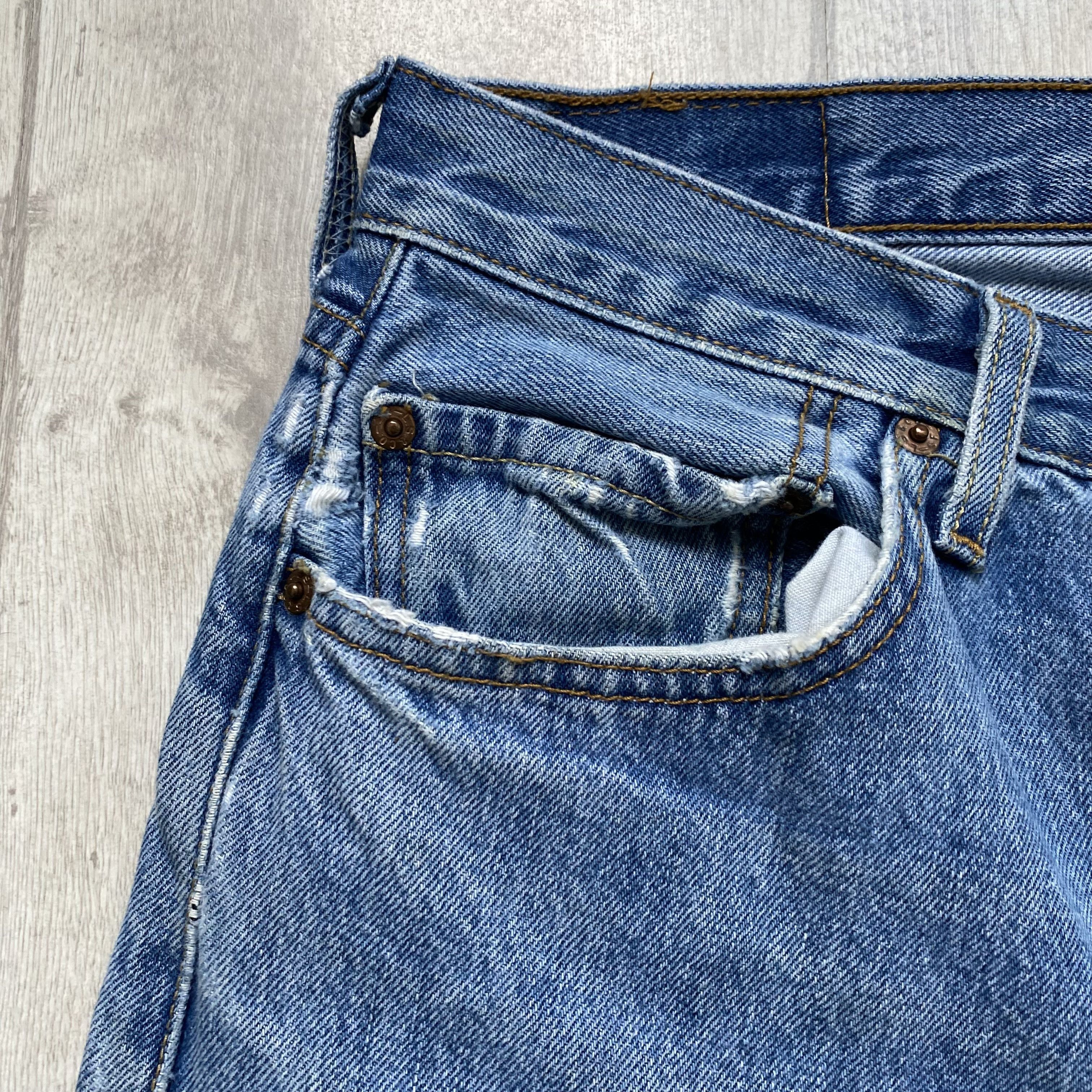 Levi's Vintage Clothing 👖 Vintage 90's Levis 501 jeans Distressed Denim pants Y2K Size US 34 / EU 50 - 9 Thumbnail