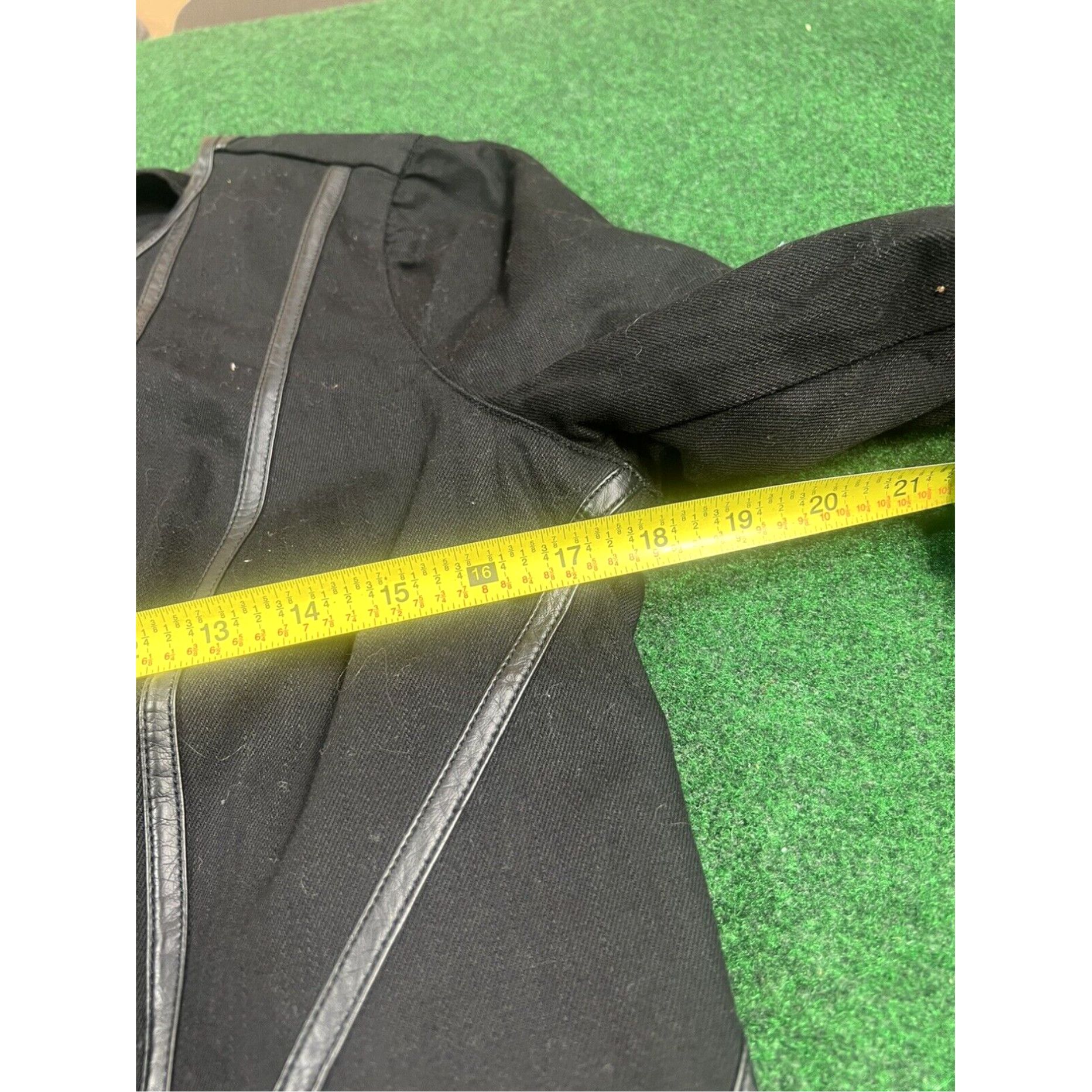 CO LRL Ralph Lauren Jeans Co Equestrian Denim Jacket Size Large Black 14 Zip Up Size 36" / US 14 / IT 50 - 6 Thumbnail