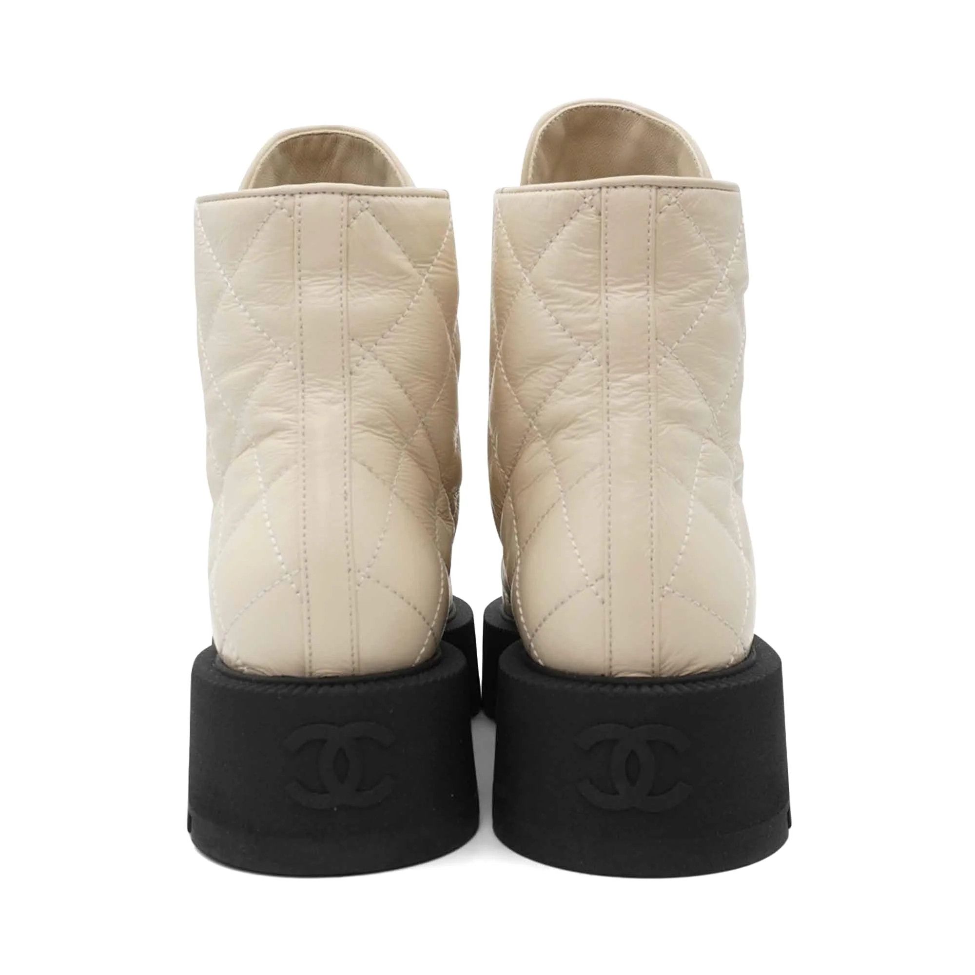 Chanel 2024 Chanel Quilted Combat Boots - Women's 37.5 Size US 7.5 / IT 37.5 - 6 Thumbnail