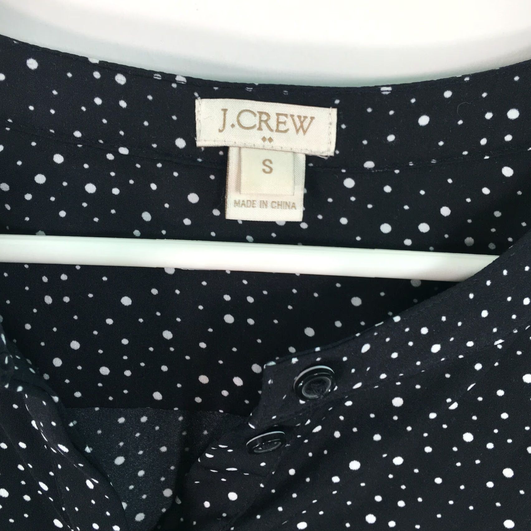 J.Crew J Crew Womens Top Size Small Black Floral Casual Blouse Tunic Long Sleeves Size S / US 4 / IT 40 - 3 Thumbnail