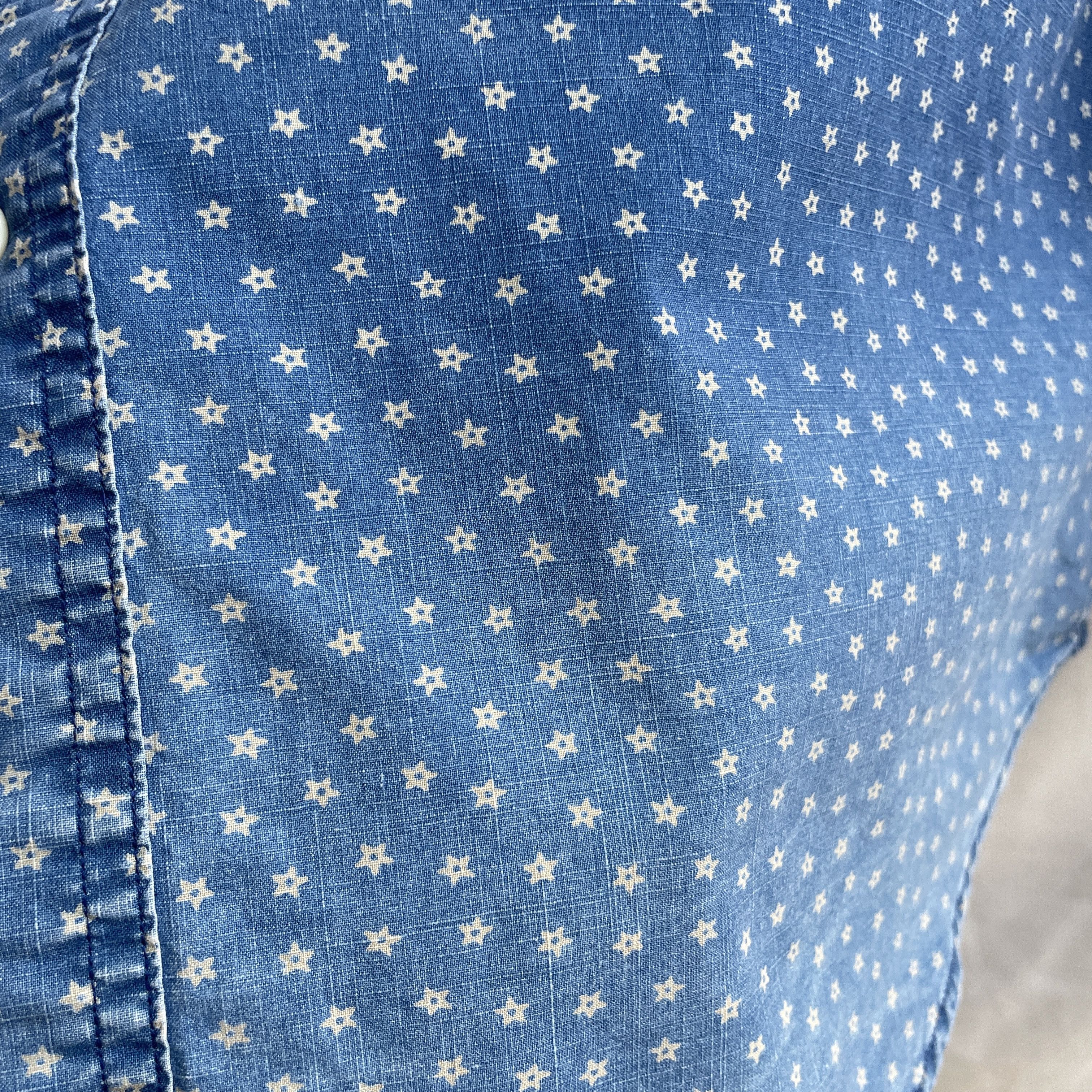 Polo Ralph Lauren Polo Ralph Lauren Indigo Sun Faded Star Pattern Shirt Size L Size US L / EU 52-54 / 3 - 9 Thumbnail