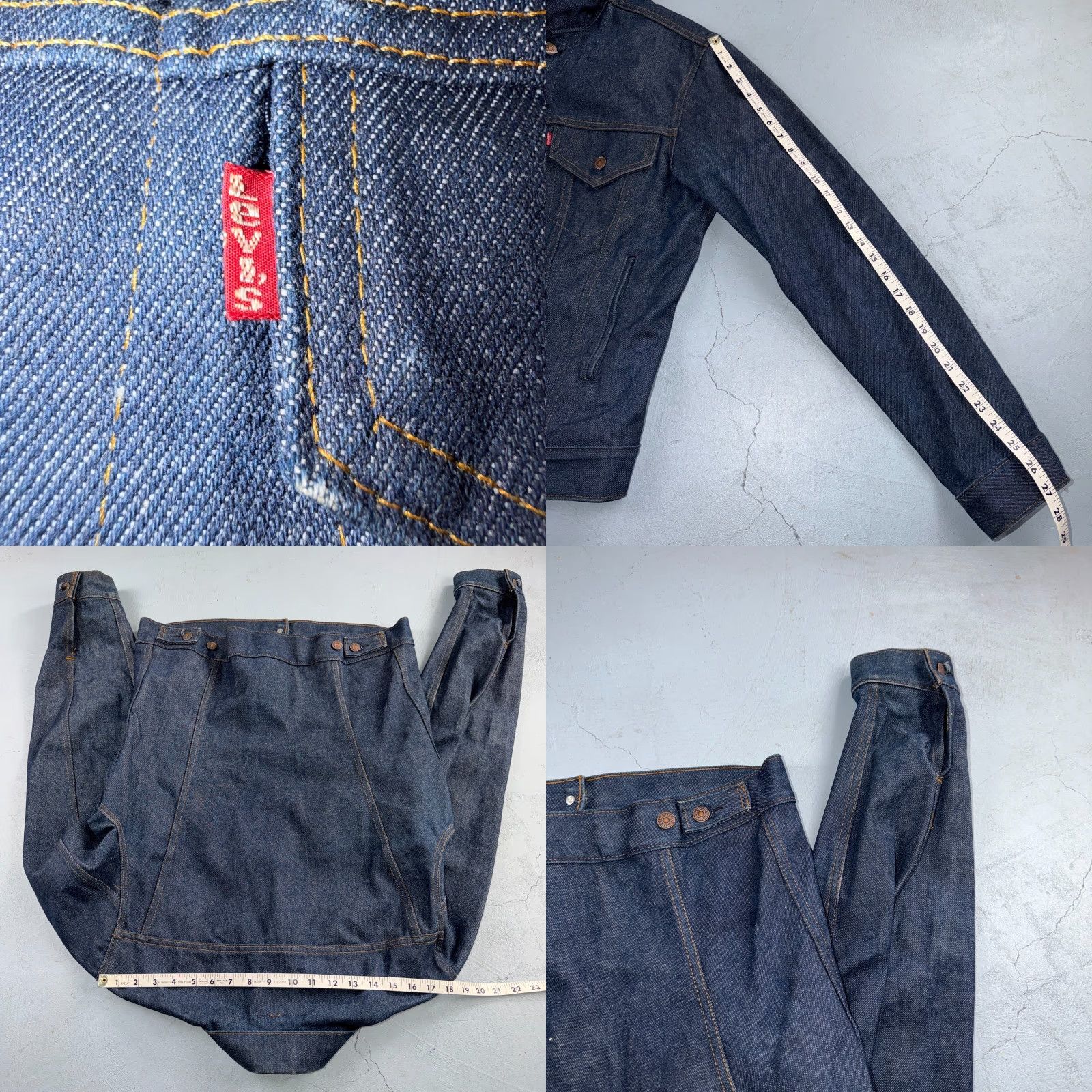 Levi's VINTAGE Levi's Denim Jacket Trucker 1980s Dark Blue Size 42 Made In USA Button 52 Size US XS / EU 42 / 0 - 8 Thumbnail