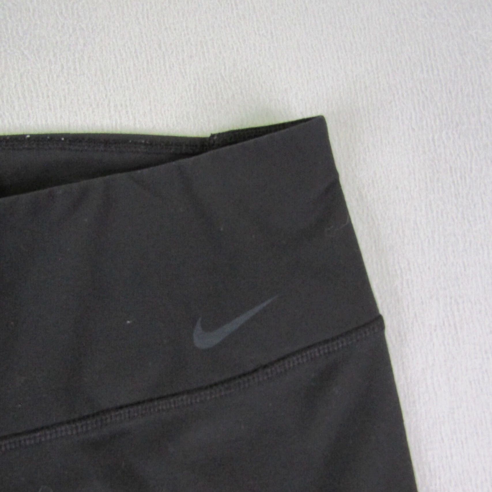 Nike Nike Dri-FIT Leggings Womens XS Black Cropped Athletic Pockets 18.5in Inseam Cropped Lightweight Stretch Breathable Gym & Training Size 26" / US 2 / IT 38 - 2 Thumbnail