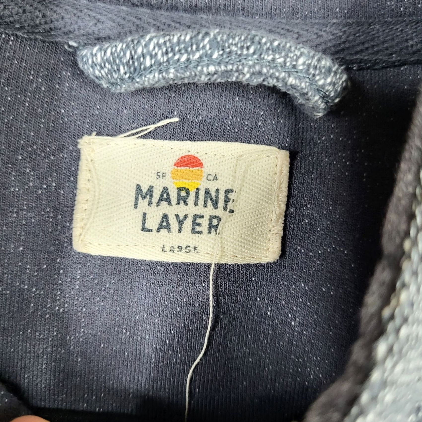 Marine Layer Marine Layer Mens Size L 1/4 Button up Sweatshirt Size US L / EU 52-54 / 3 - 3 Thumbnail