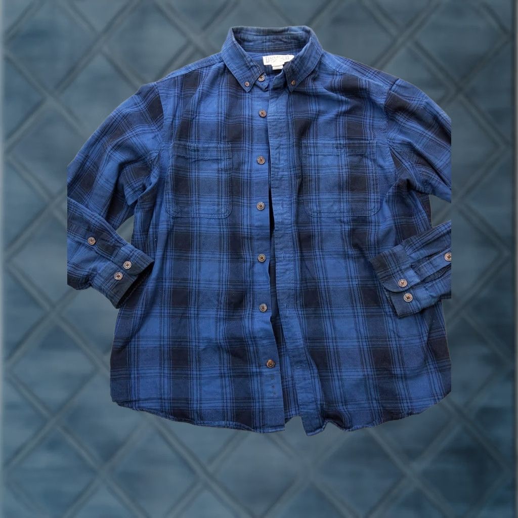 Duluth Trading Company Duluth Trading Co Shirt Mens Large Blue Plaid Flannel Button Up Pockets Size US L / EU 52-54 / 3 - 1 Thumbnail