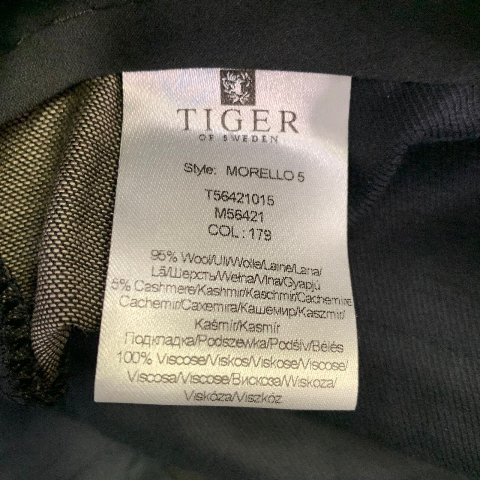 Tiger of Sweden Size 46 Black Cream Dots Wool Cashmere Notch Lapel Suit Size 46R - 11 Thumbnail