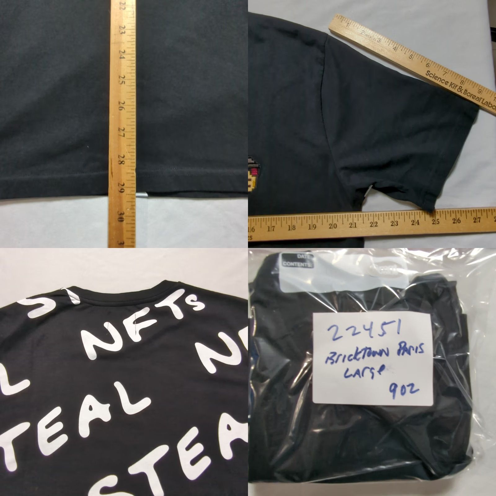 Vintage Bricktown Shirt Men L Black I Steal NFTs Graphic Print Crew Neck Short Sleeve Logo Vintage No Size US L / EU 52-54 / 3 - 8 Thumbnail