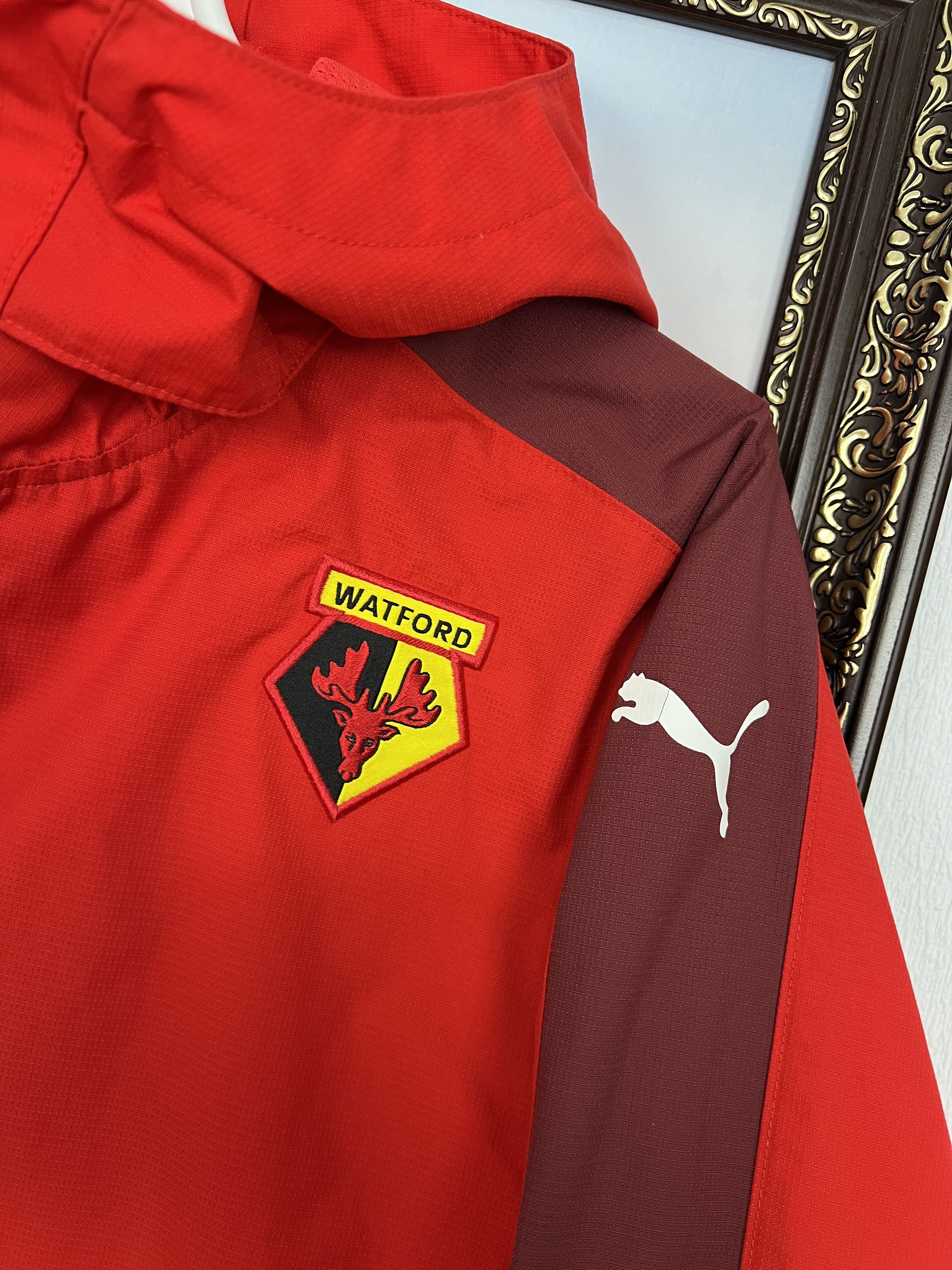 Puma Watford Football Jacket Soccer Track Top Hooded Zip Size US S / EU 44-46 / 1 - 3 Thumbnail