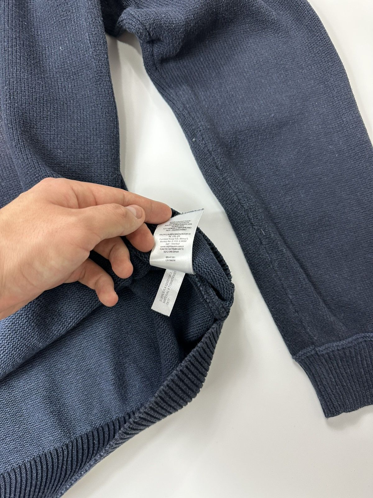 Polo Ralph Lauren Polo Ralph Lauren Sweater Blue Heavy Knit Logo Size US XL / EU 56 / 4 - 9 Thumbnail