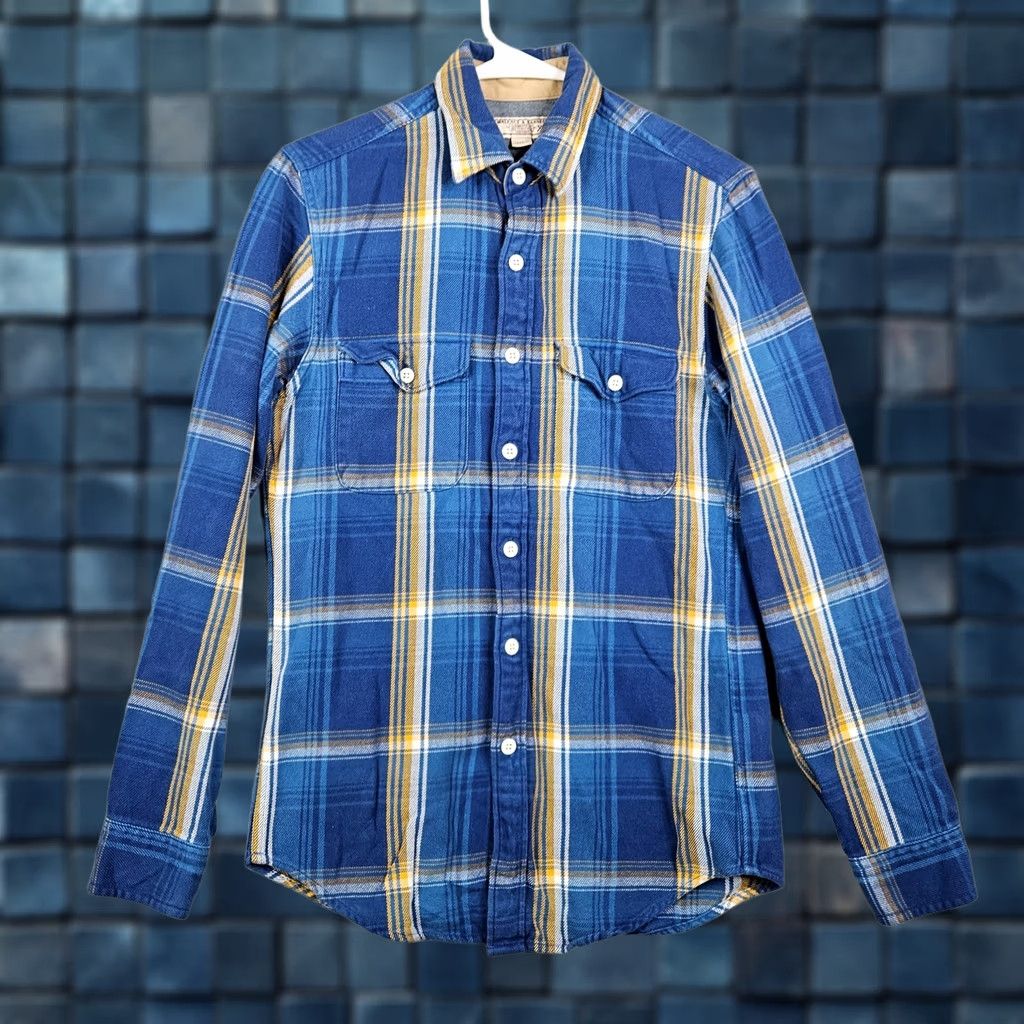 Wallace & Barnes Wallace & Barnes Men’s Plaid Button-Up Long Sleeve Casual Flannel Shirt XS Size US XS / EU 42 / 0 - 1 Thumbnail