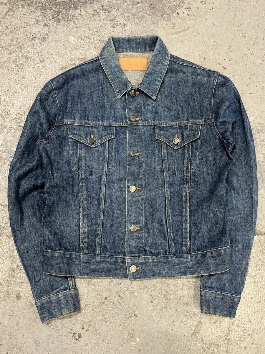 Designer × Gucci × Vintage 2000s Gucci Blue Denim Trucker Jacket Size US M / EU 48-50 / 2 - 9 Thumbnail