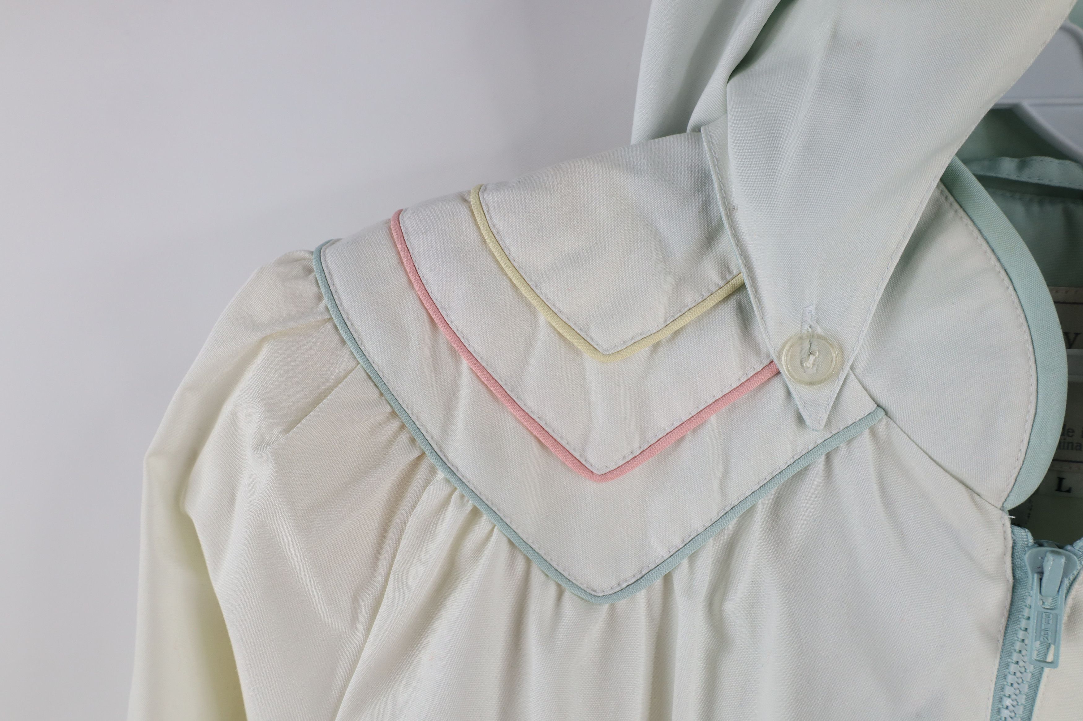 Vintage Deadstock Vintage 90s Streetwear Pastel Hooded Jacket Coat Size L / US 10 / IT 46 - 12 Thumbnail