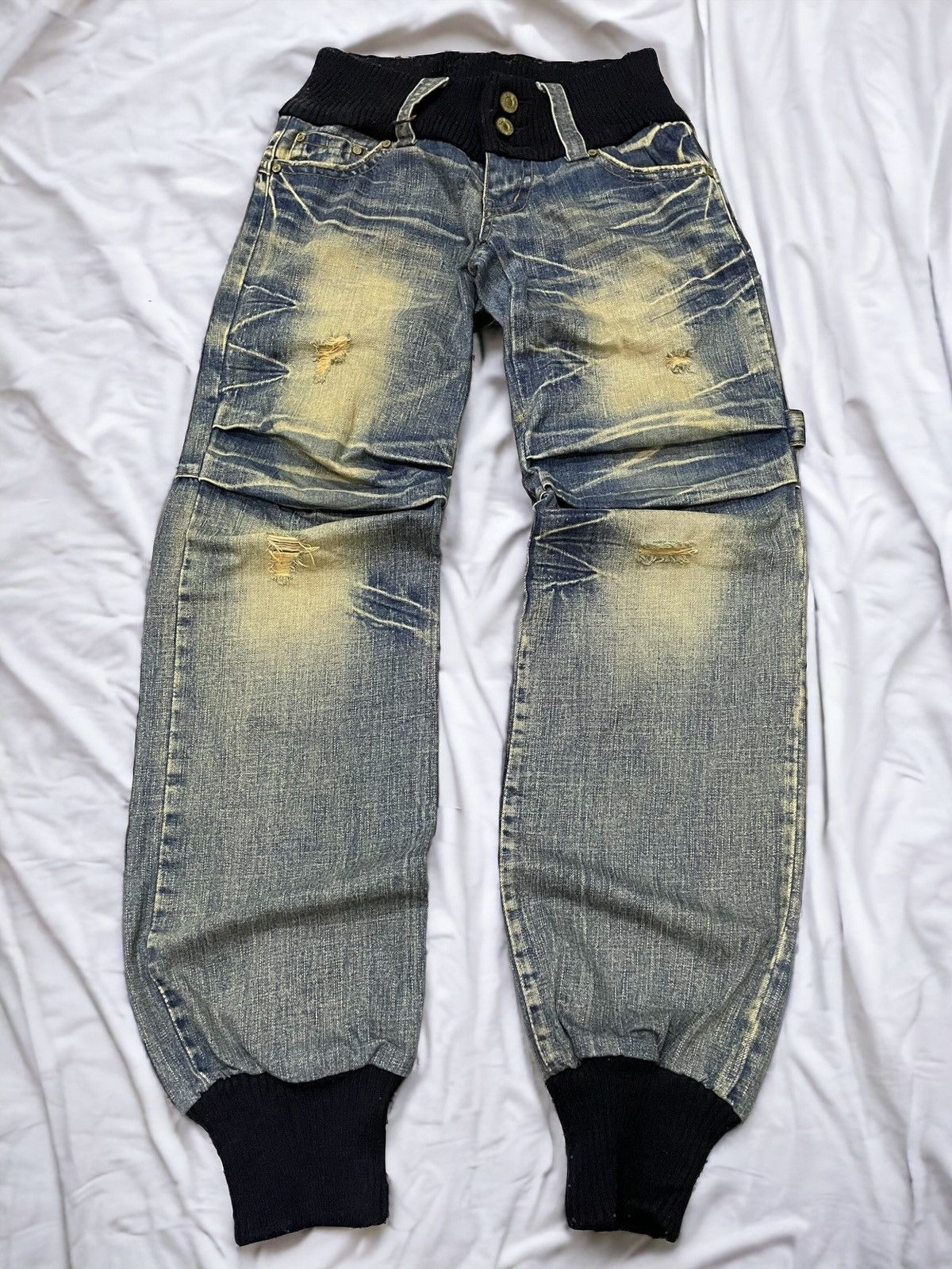 If Six Was Nine × Le Grande Bleu (L.G.B.) G.O.A LGB Junyawatanabe Style Tornado Carpenter Mud Jeans Size US 30 / EU 46 - 1 Thumbnail