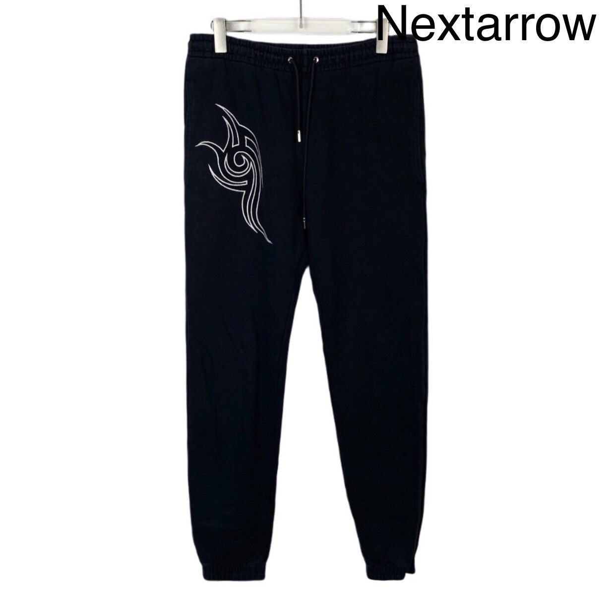 Dior Dior Black Logo Printed Elastic Drawstring Casual Pants Size US 32 / EU 48 - 1 Thumbnail
