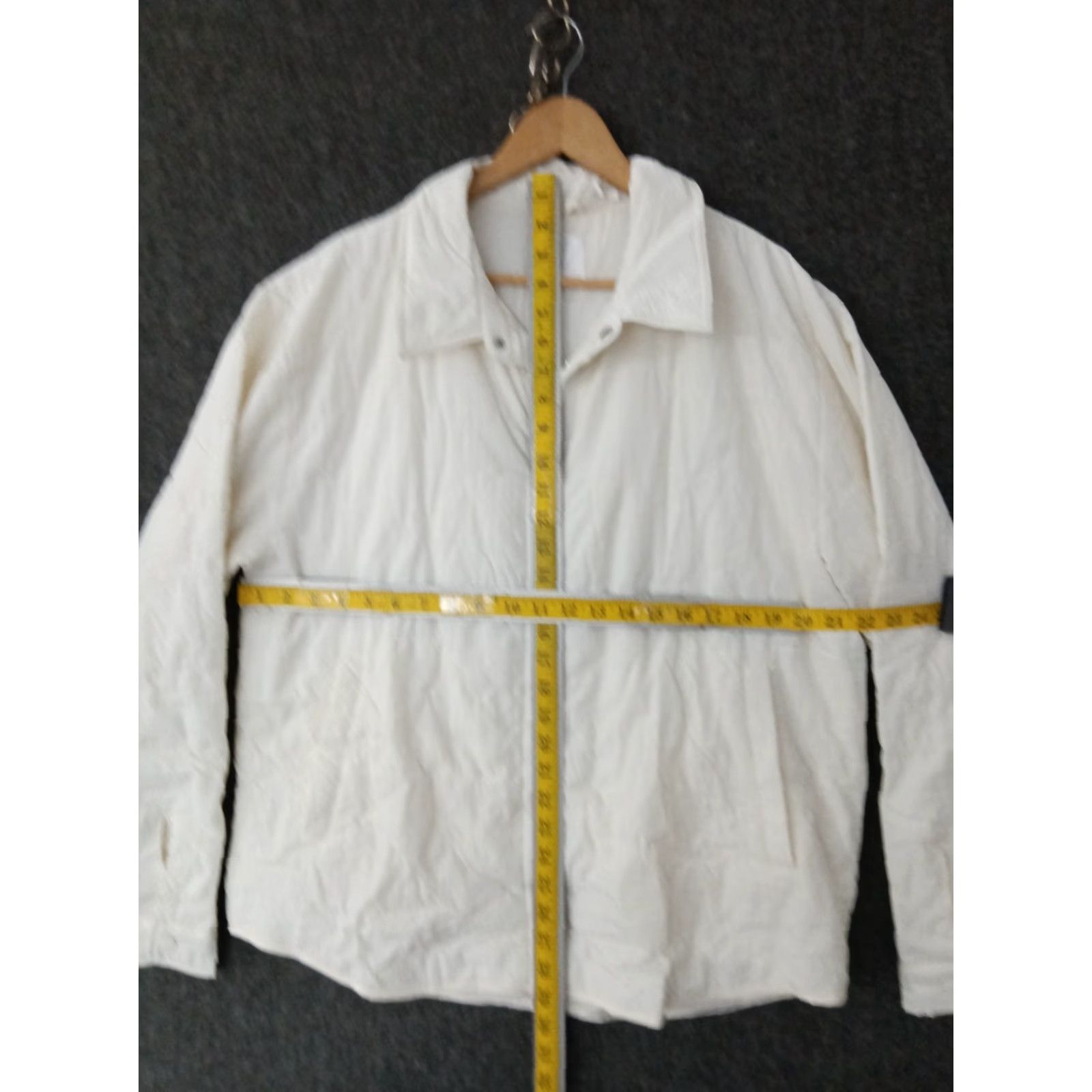 Vintage Stylus Jacket Mens M Ivory Pockets LaDarius Campbell Designer Rain Coat Mid-Length Nylon Snap Button-Down Casual Fall Winter Style: Rain Coat Size US M / EU 48-50 / 2 - 4 Thumbnail