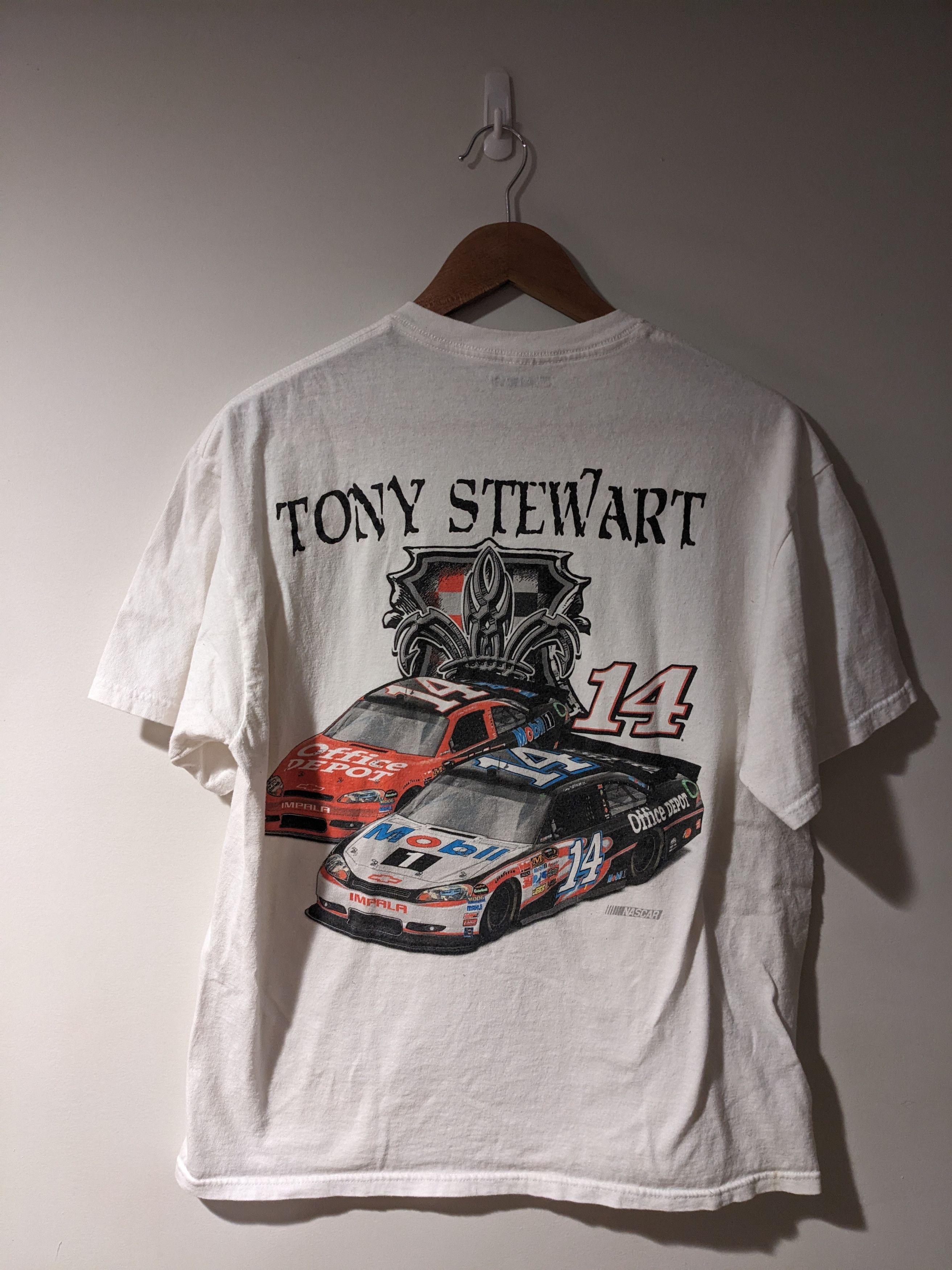 NASCAR × Vintage Vintage Y2K Tony Stewart Nascar Chase Authentic T-Shirt Size US L / EU 52-54 / 3 - 1 Thumbnail