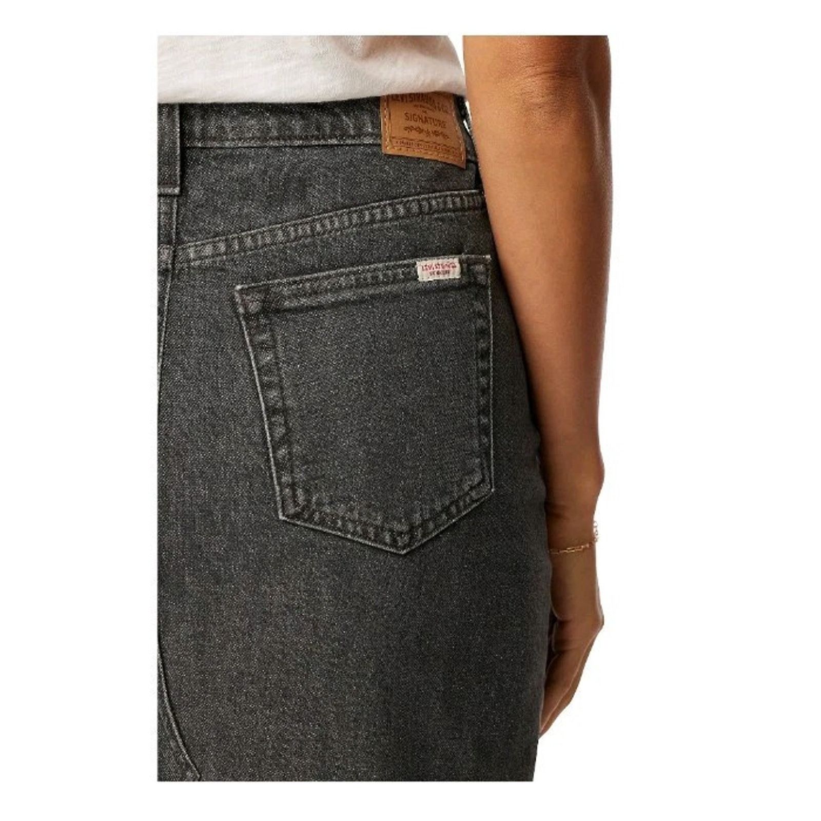 Levi's Levi Strauss Signature Mid Rise Black Maxi Skirt Size 4 W27 Size 27" / US 4 / IT 40 - 4 Thumbnail