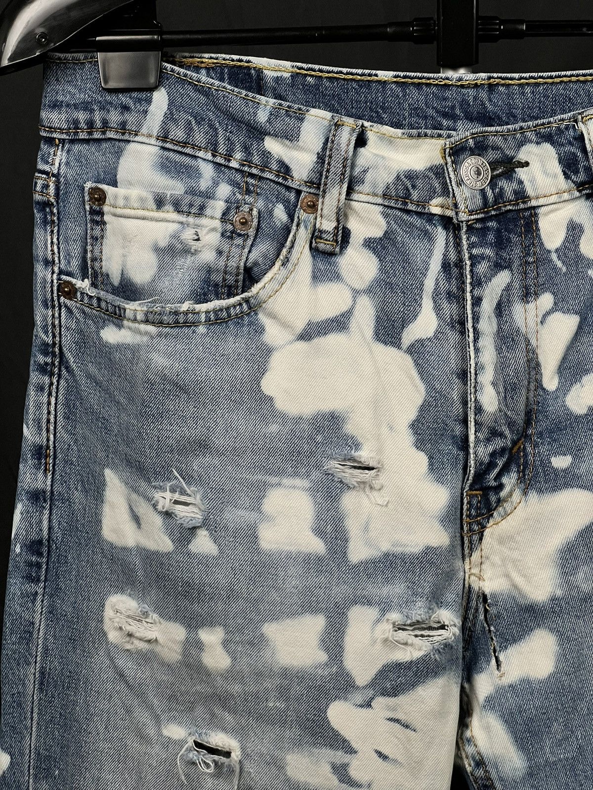 American Apparel × Levi's × Levi's Vintage Clothing Levis distressed tie dye jeans Size US 34 / EU 50 - 4 Thumbnail
