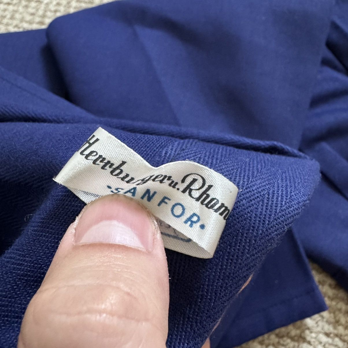 Le Laboureur French vintage HBT herringbone navy works jacket Size US M / EU 48-50 / 2 - 13 Thumbnail