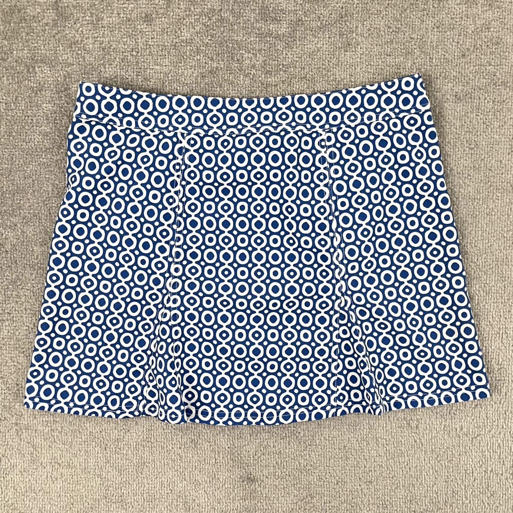 Vintage RipSkirt Hawaii Wrap Skirt Geometric Blue White Womens Medium Adjustable Waist Size 32" / US 10 / IT 46 - 6 Thumbnail