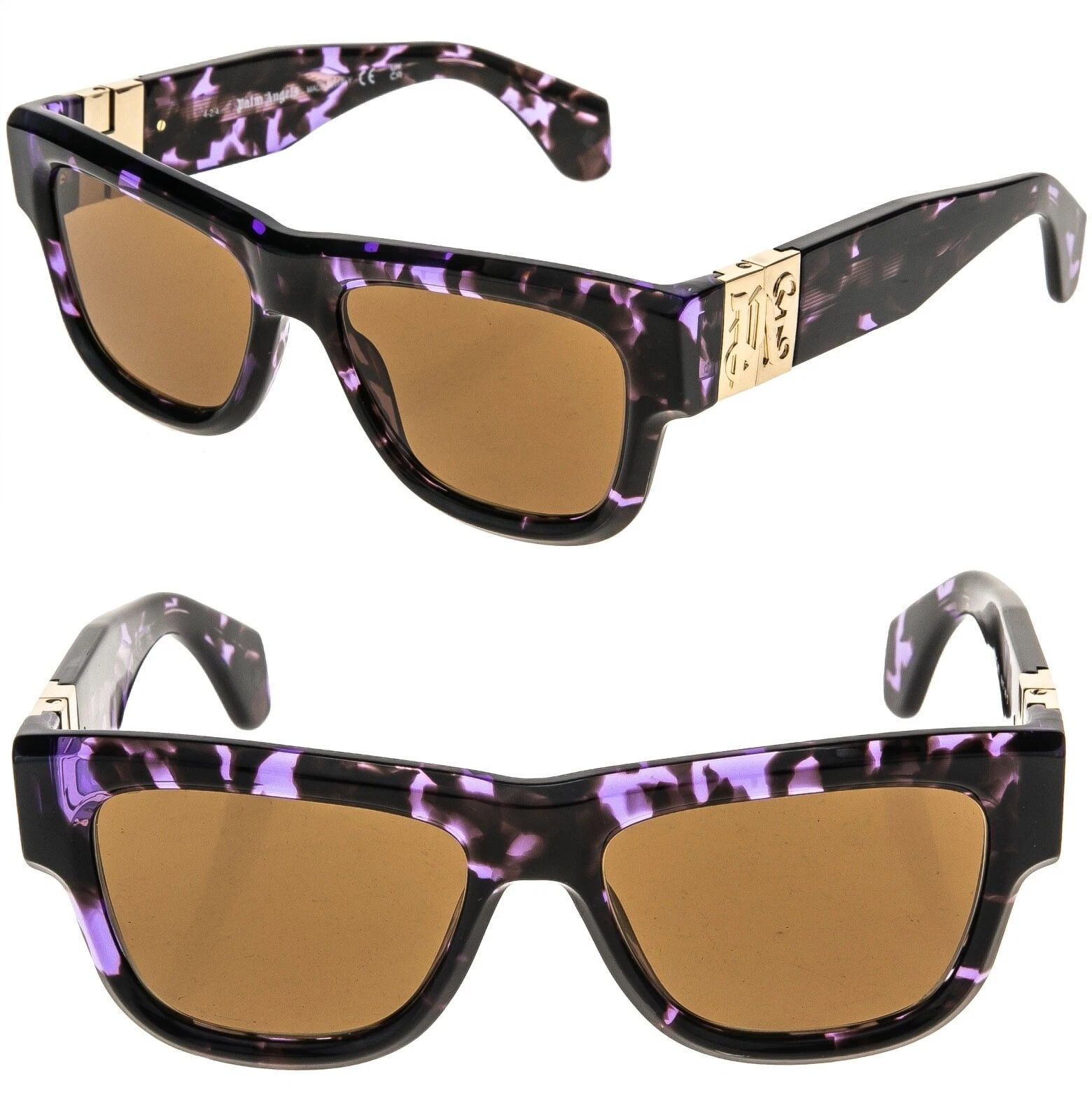 Palm Angels PALM ANGELS PERI065 065 MERRIL Purple Logo Unisex Sunglass Size ONE SIZE - 1 Thumbnail