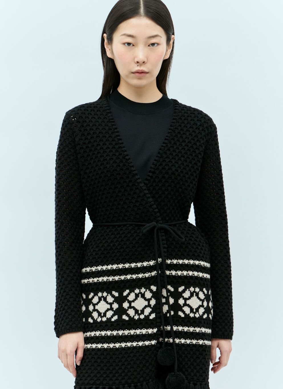 image of Max Mara Wool And Cashmere Cardigan in Black, Women's (Size XS)