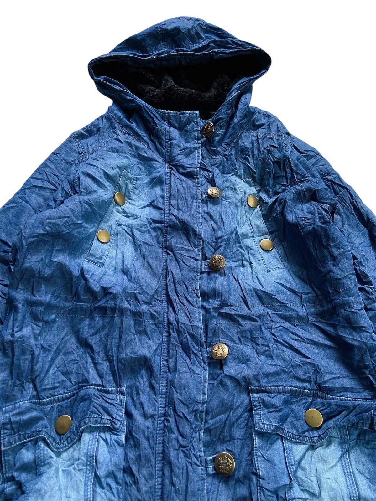 Japanese Brand SORRIDERE JAPANESE BLUE WASHED WINTER JACKET Size US L / EU 52-54 / 3 - 2 Thumbnail