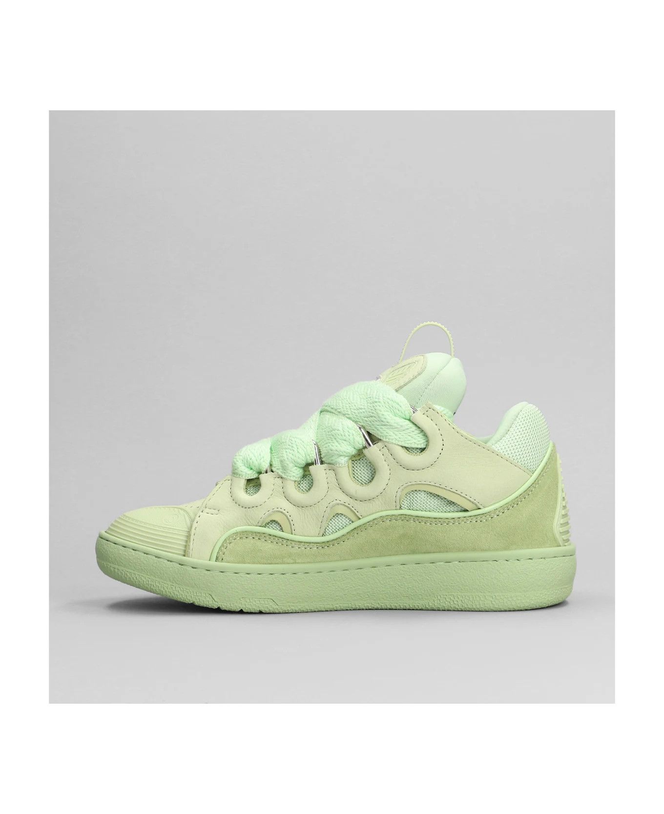 Lanvin oc11z0325 Curb Low-Top Sneakers in Light Green Size US 11 / EU 44 - 3 Thumbnail