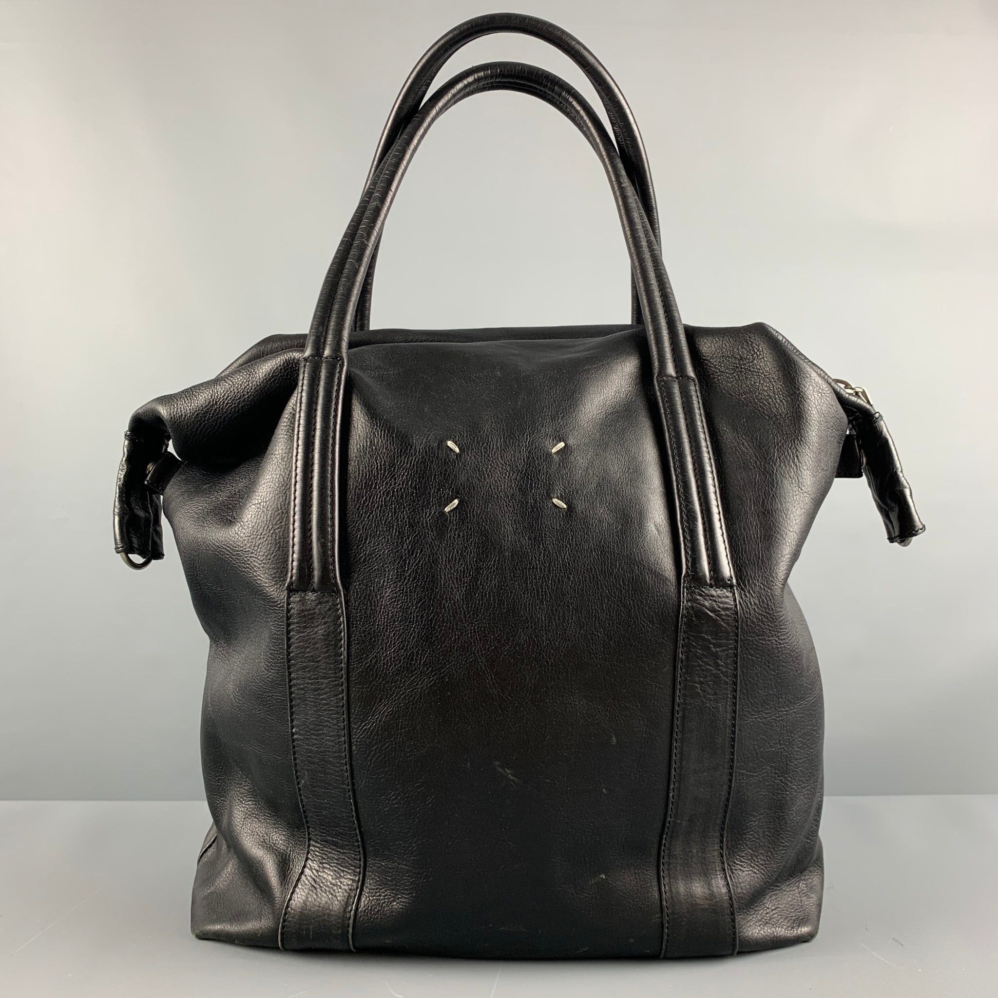 Maison Margiela Black Leather Top Handles Bags | Grailed