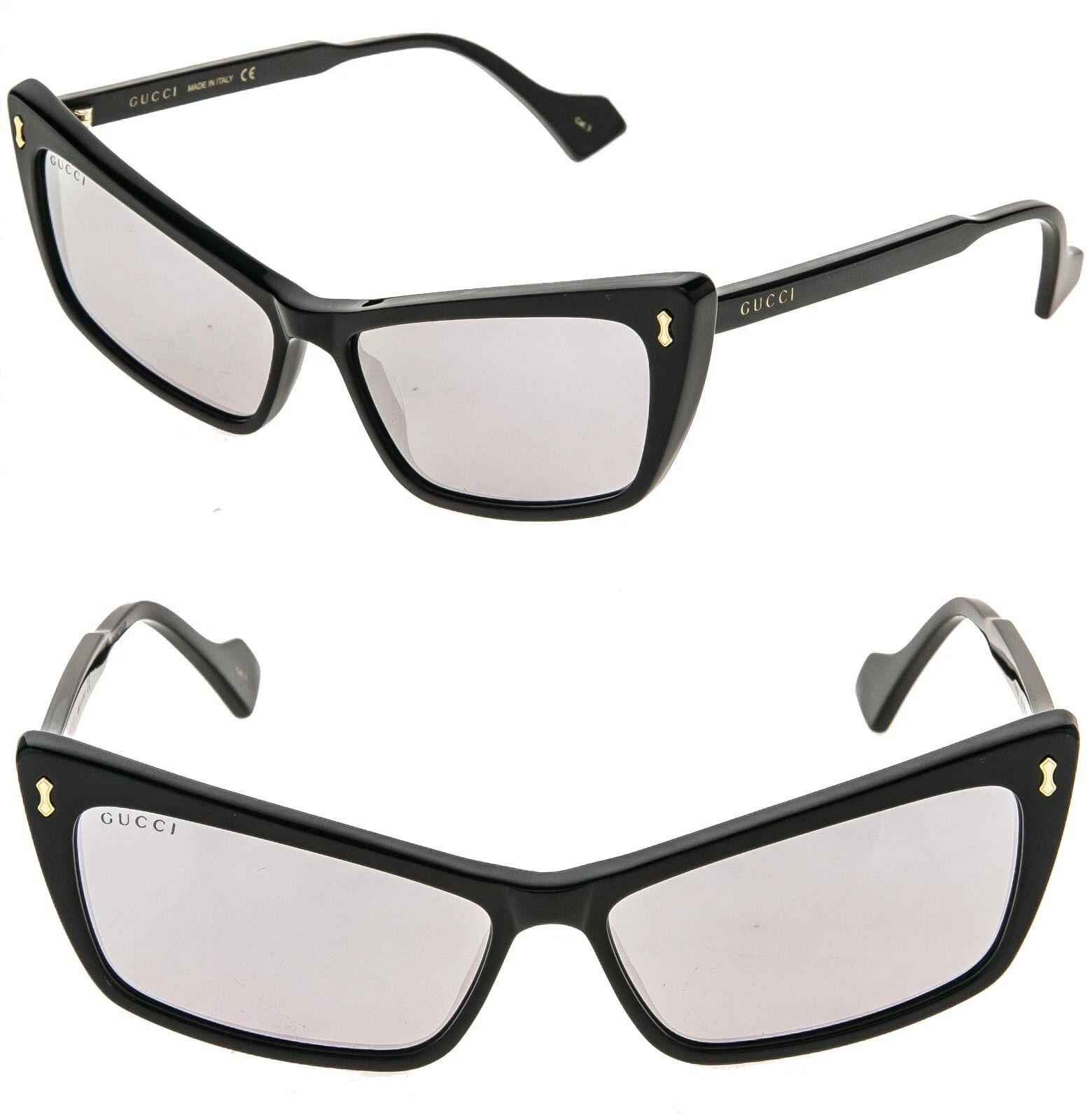 Gucci GUCCI GG0626S 0626 Black Silver Slim Fashion Sunglasses Size ONE SIZE - 1 Thumbnail