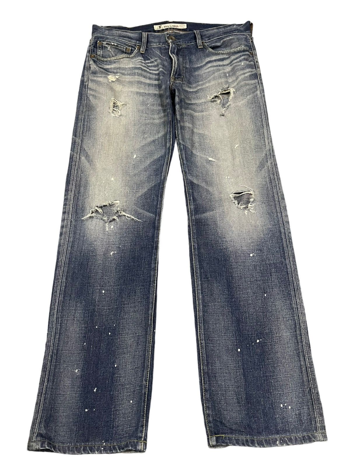 Sugar Cane Vintage Japanese Brand Blue Wash Distressed Baggy Jeans Size US 35 - 1 Thumbnail