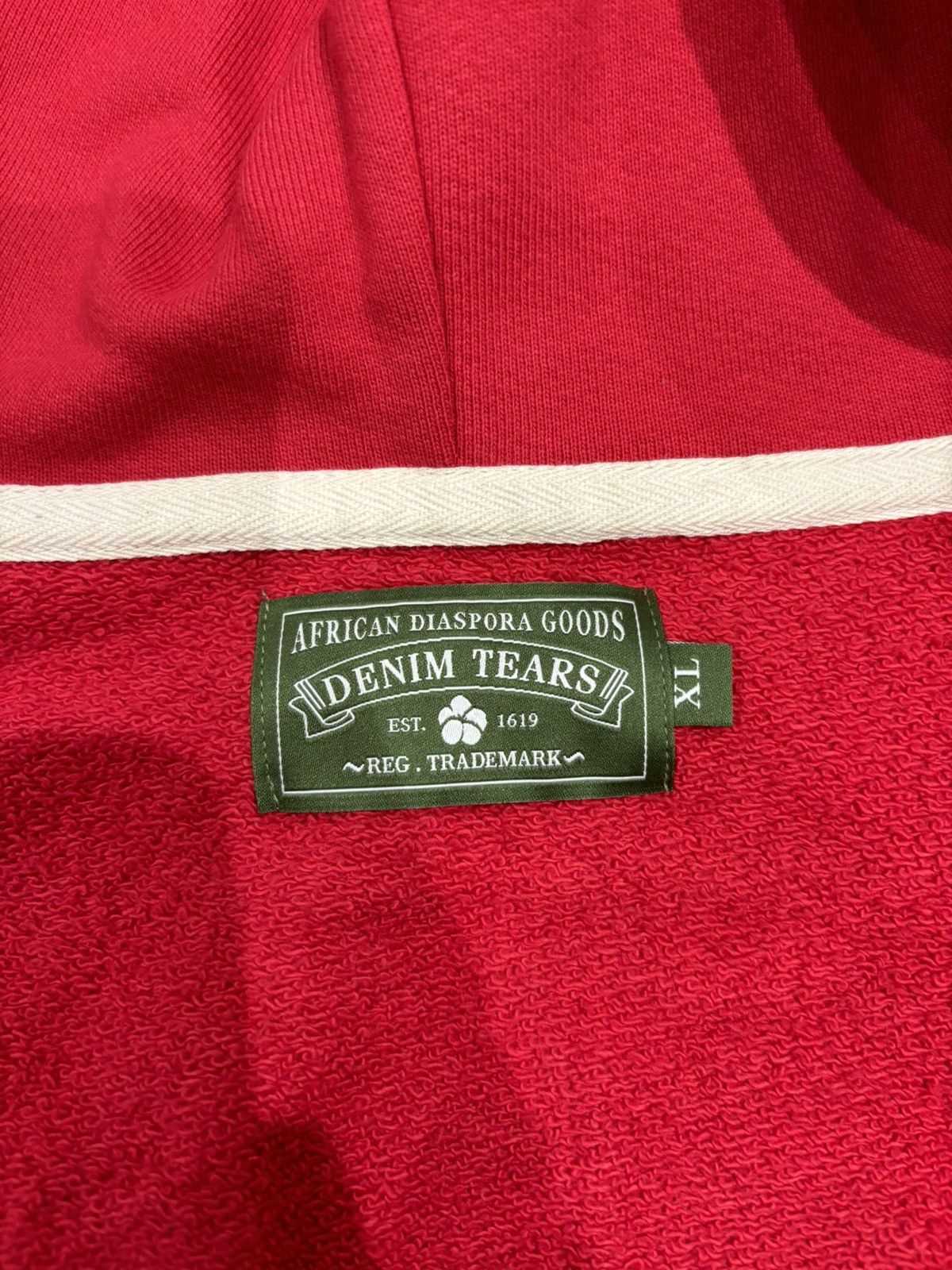 DENIM TEARS Denim Tears Denim University Zip Hoodie (SS24) Red Size US XL / EU 56 / 4 - 5 Thumbnail