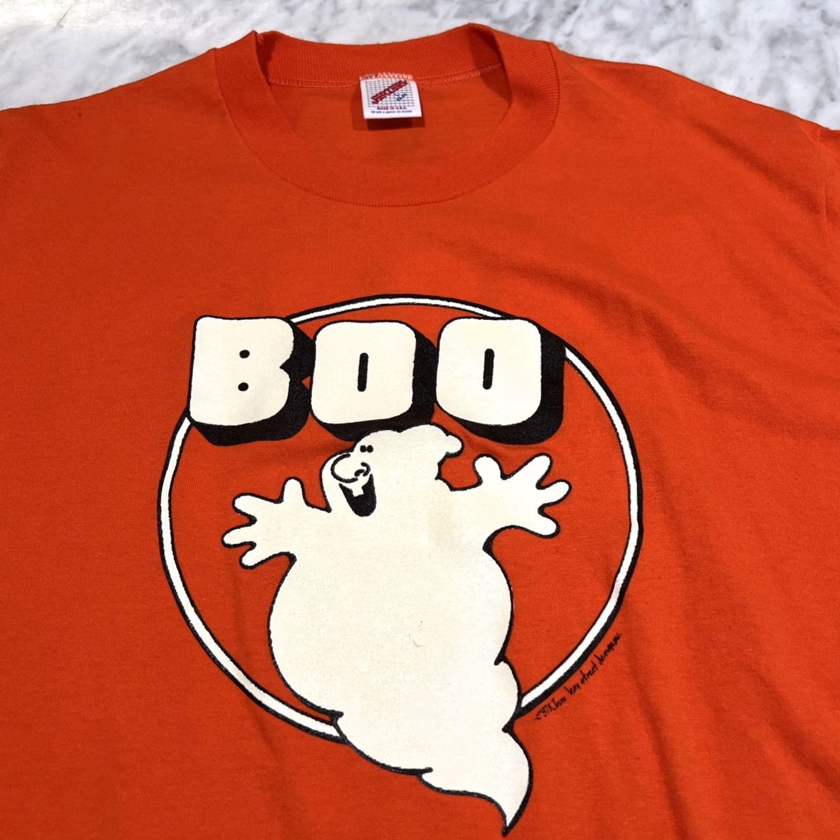 Vintage VINTAGE Boo Ghost Halloween Orange Shirt Jerseez USA L Halloween Ghosts Graphic Tee Mens Size US L / EU 52-54 / 3 - 2 Thumbnail