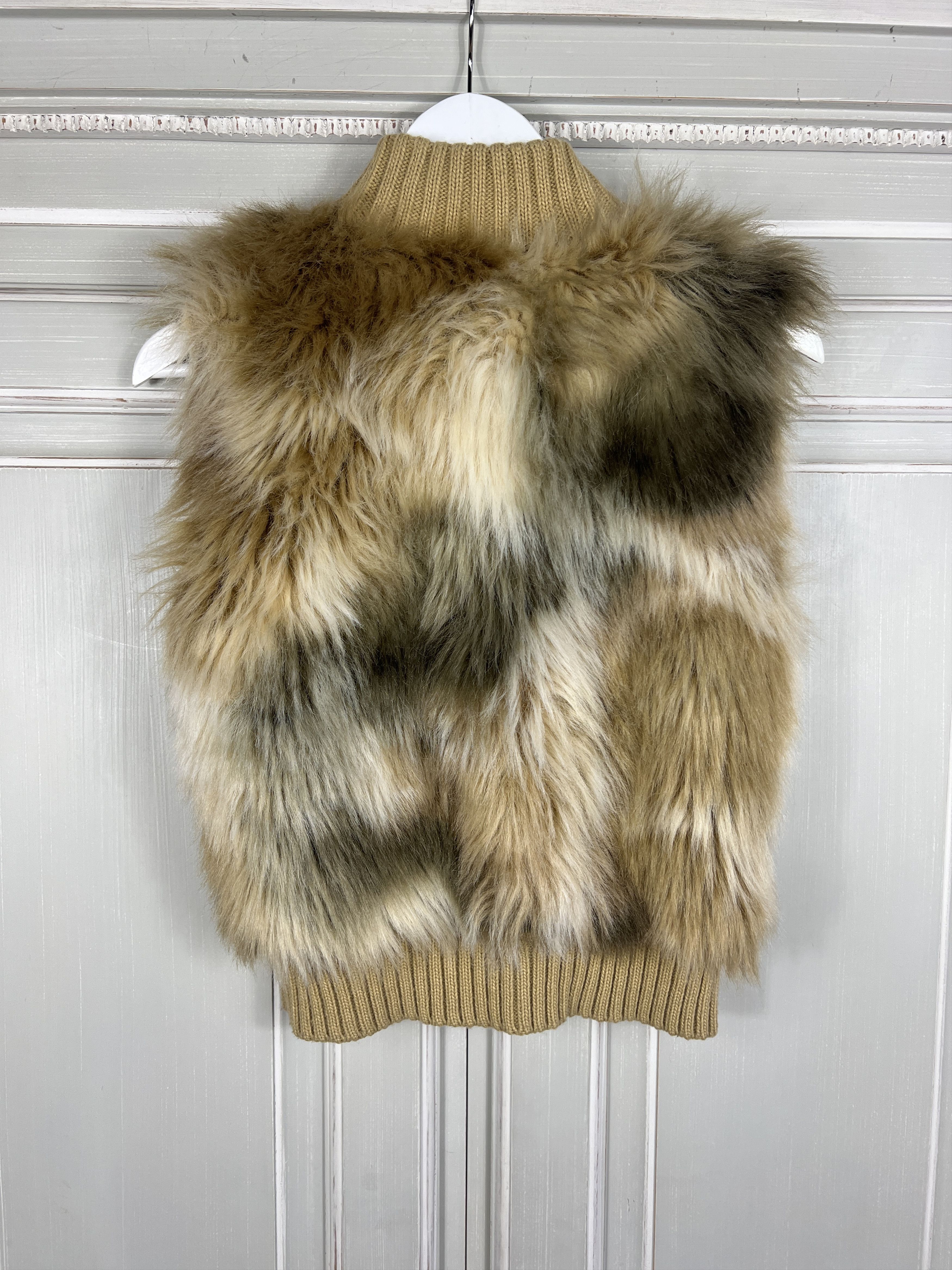 20471120 VINTAGE CROPPED FAUX FUR VEST MOHAIR 90S Y2K Size M / US 6-8 / IT 42-44 - 4 Thumbnail
