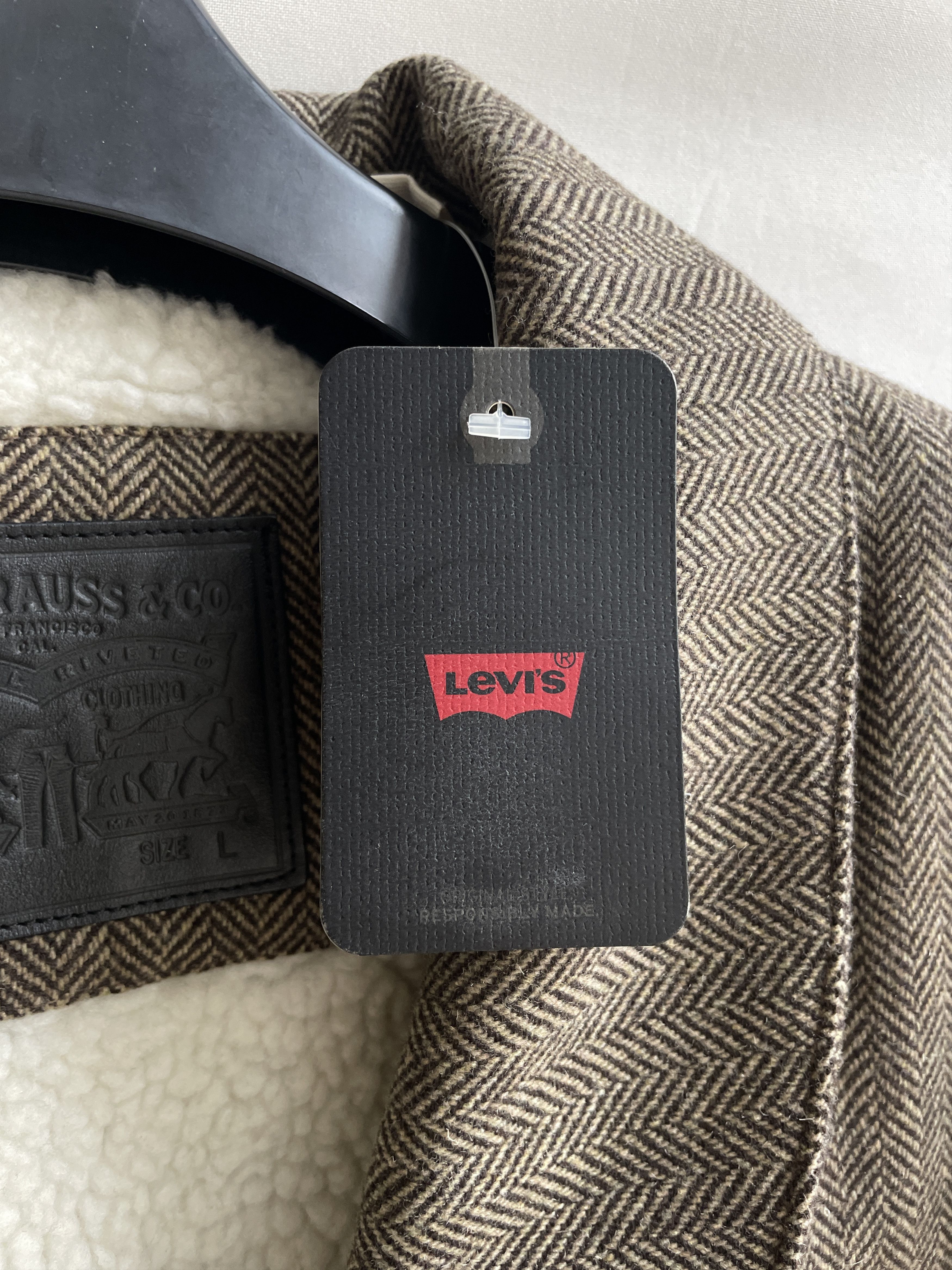 Levi's BNWT Levi's Jasper Club Herringbone Sherpa Lined Coat Size L Size US L / EU 52-54 / 3 - 10 Thumbnail
