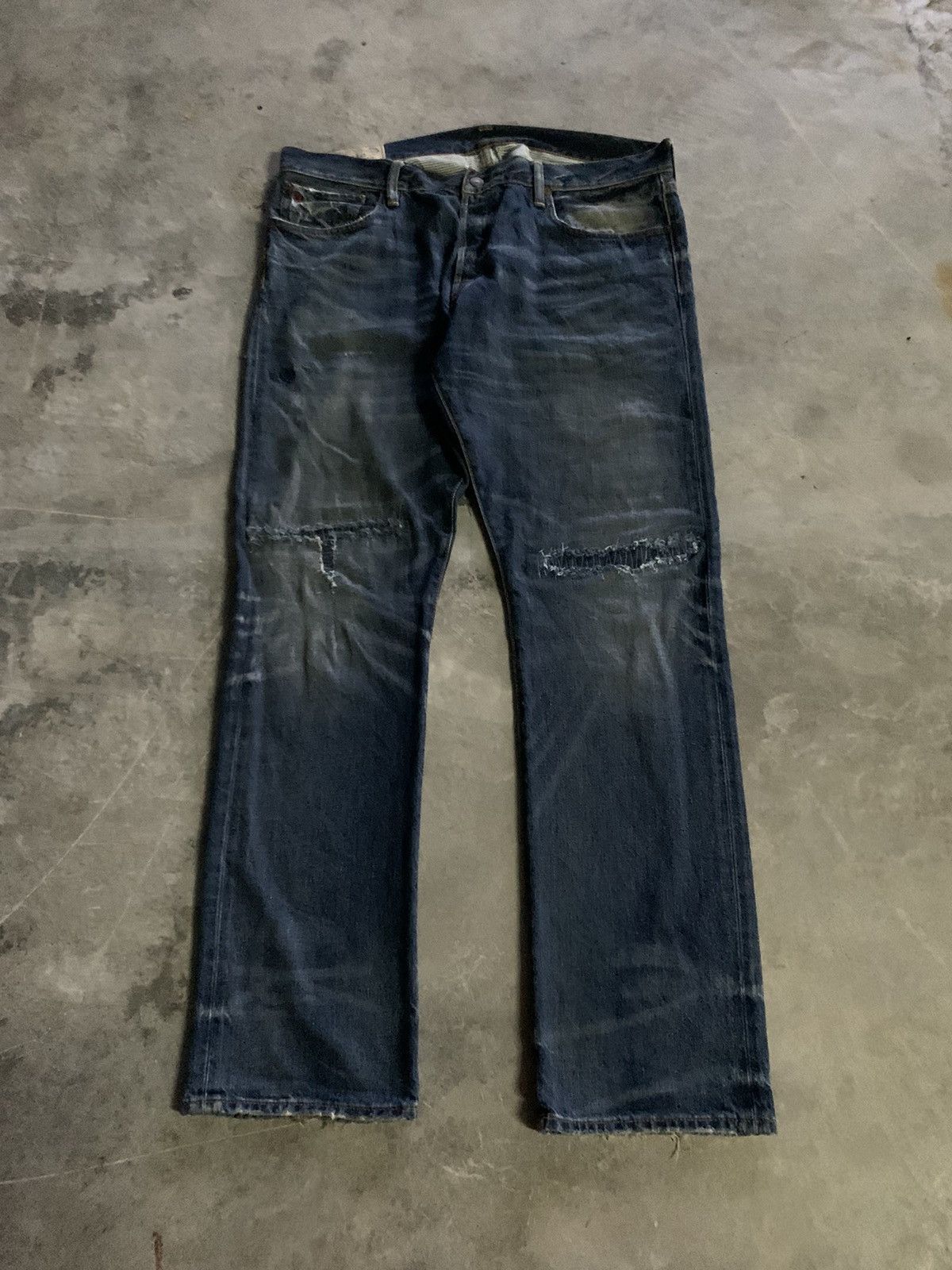 Polo Ralph Lauren × Vintage polo ralph lauren varick slim straight patchwork style jeans Size US 39 - 1 Thumbnail