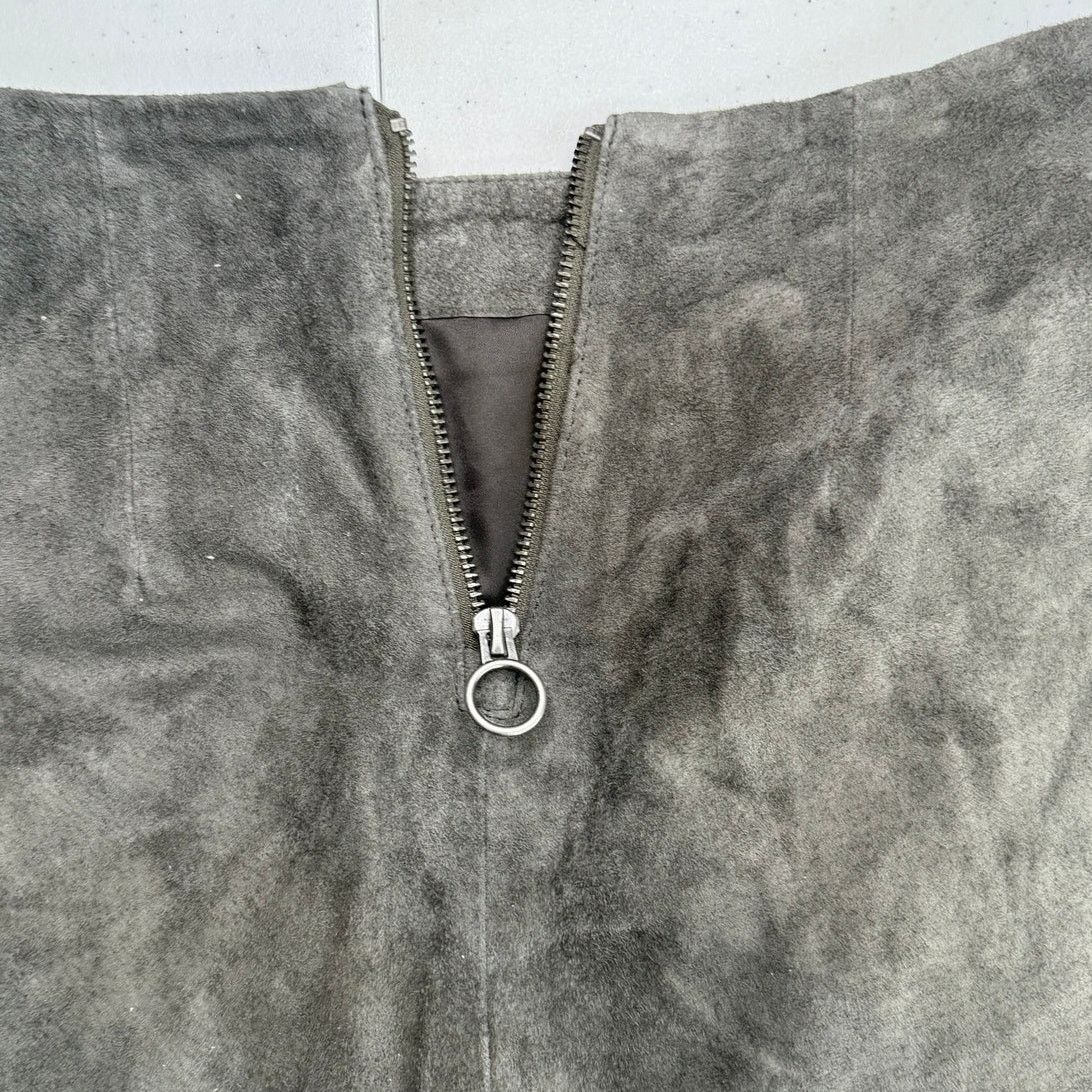 BLANKNYC NWT Blank NYC Road Trip Mini Skirt Suede Front Slit Zip Size 25" / US 0 / IT 36 - 5 Thumbnail