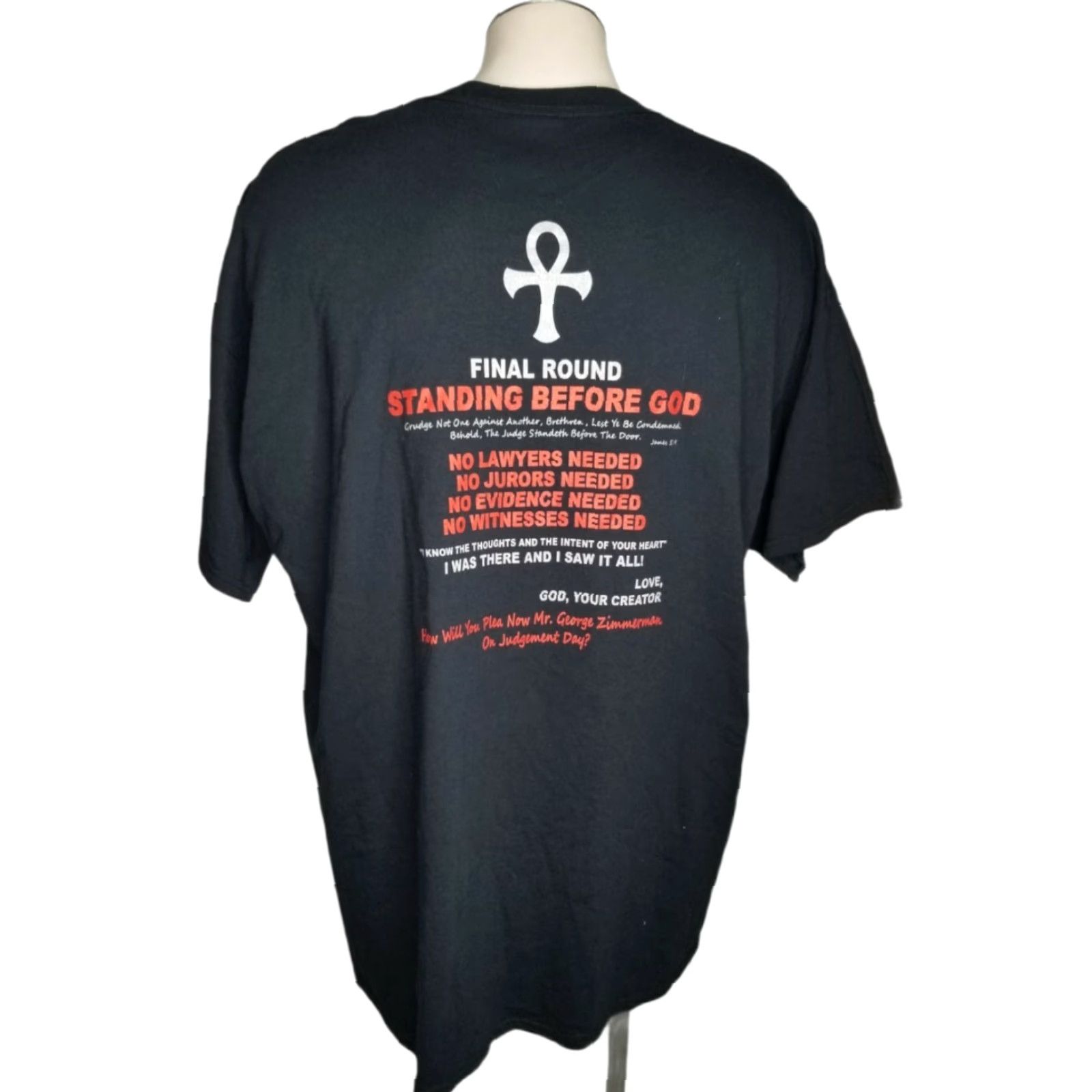 Gildan JUSTICE For TRAVON MARTIN BLM T-Shirt Mens 2XL Black Gildan Double Sided Short Sleeve Crew Neck Cotton Size US XXL / EU 58 / 5 - 2 Thumbnail