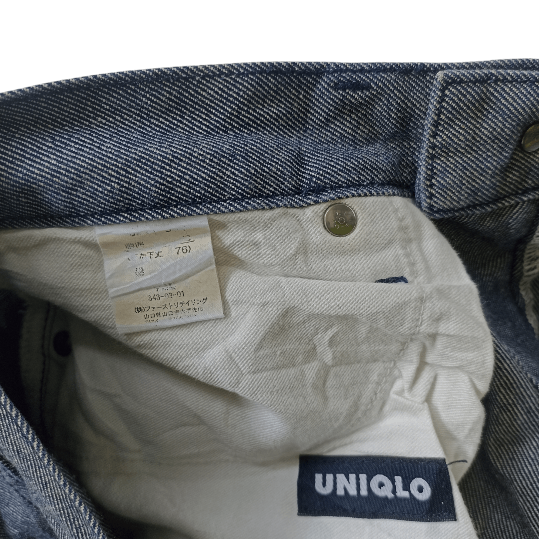 Japanese Brand × Uniqlo Vintage 90s Uniqlo Wide Fit Denim Pants Size US 31 - 7 Thumbnail