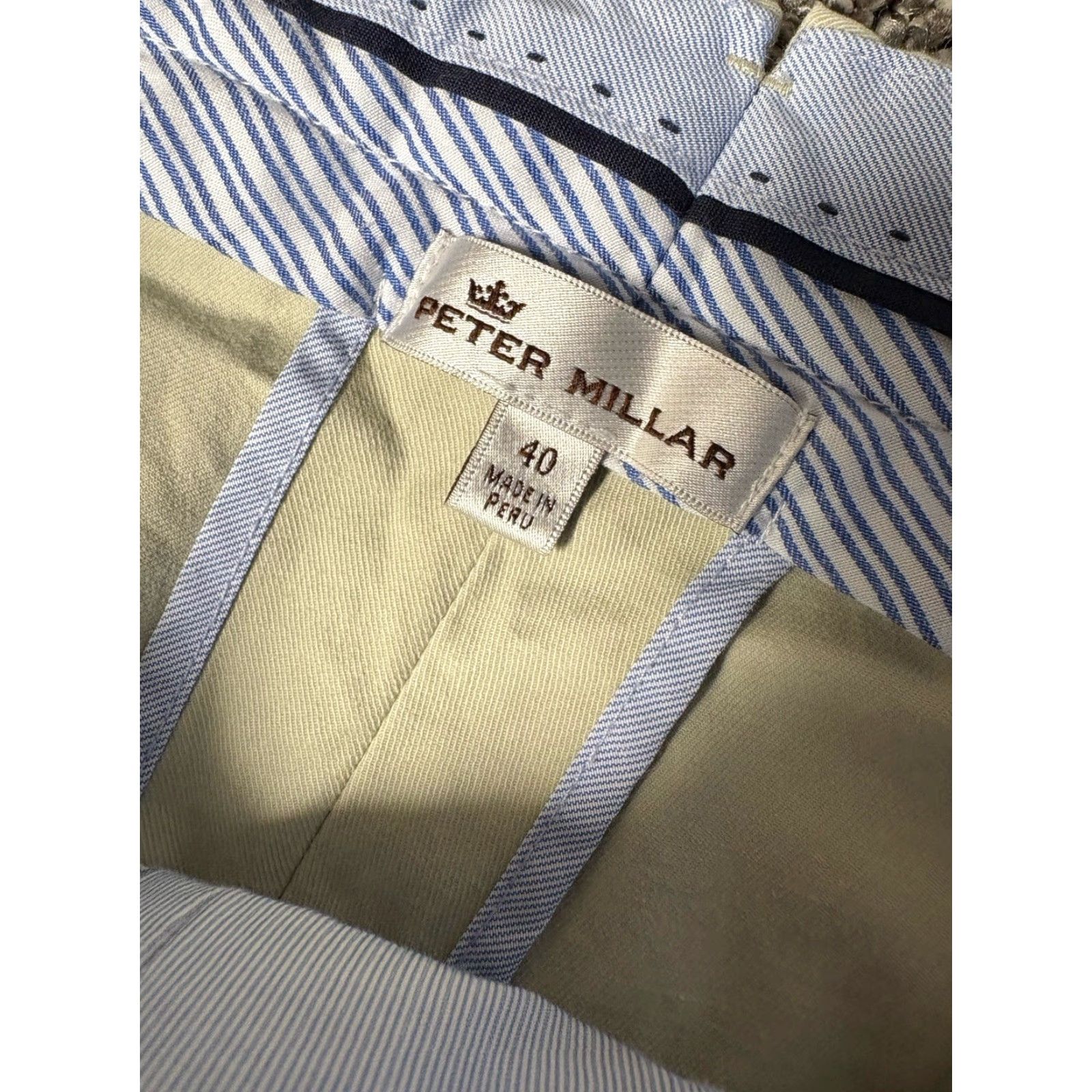 Peter Millar Peter Millar Pants Men 40x30 Twill Soft Chino Khaki Tan Pima Golf Regular Mens Size US 40 / EU 56 - 3 Thumbnail