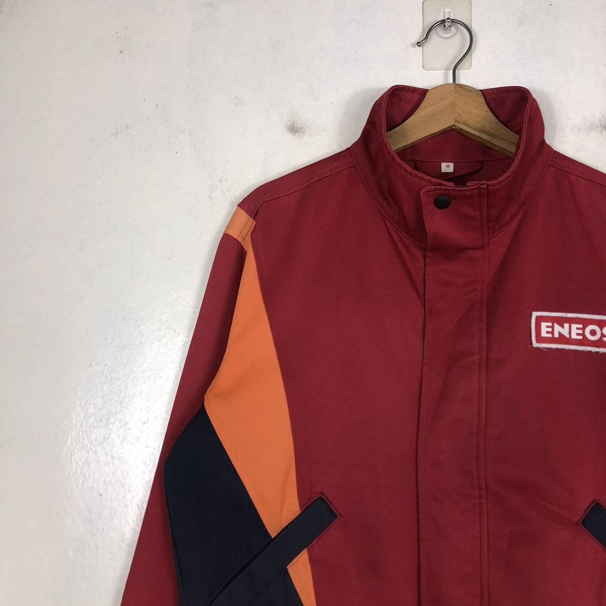 Japanese Brand 📌VINTAGE RACING WORKER JACKET ENEOS BIG LOGO SPELL OUT Size US M / EU 48-50 / 2 - 9 Thumbnail