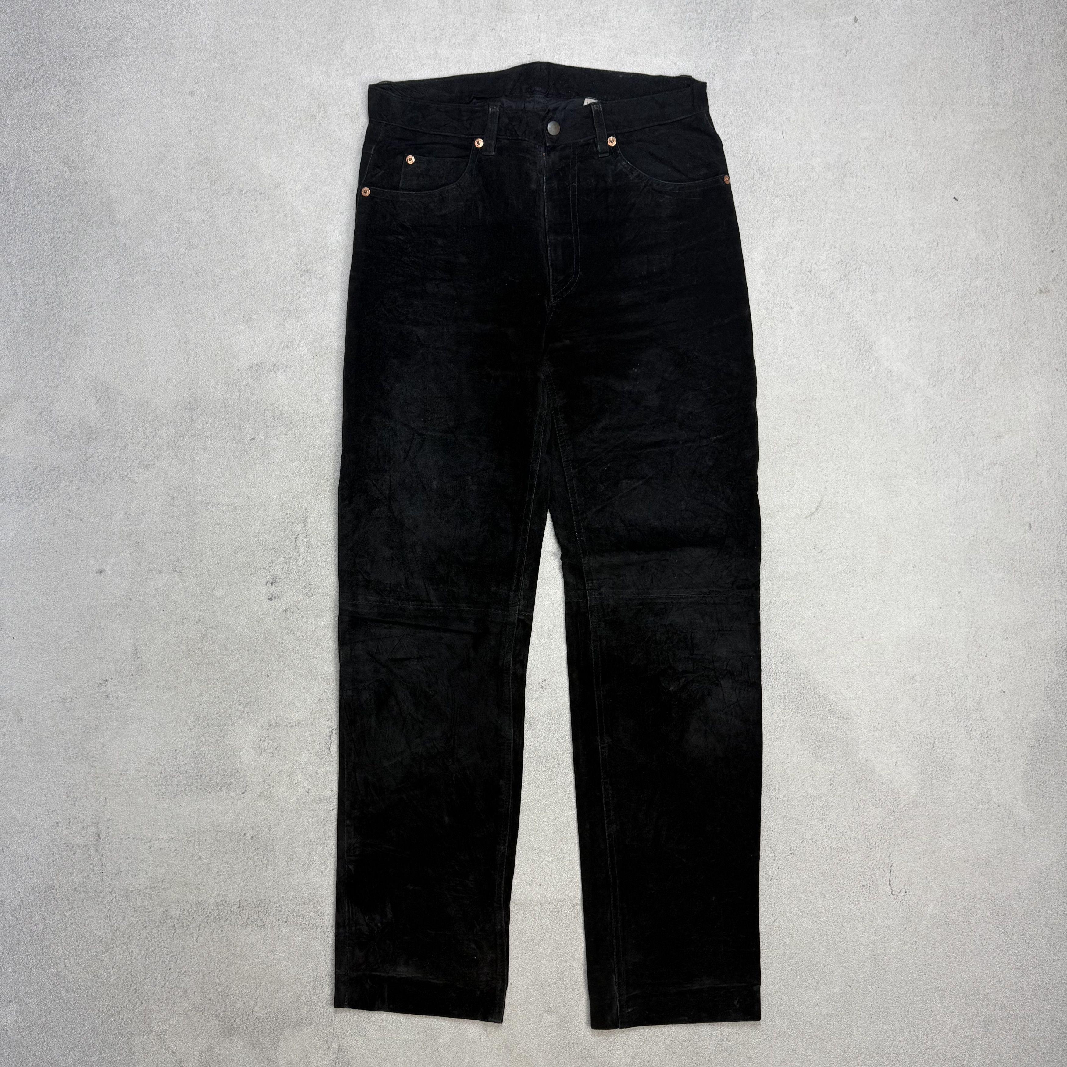 Japanese Brand DEPT Pig Suede Pants Size US 30 / EU 46 - 1 Thumbnail