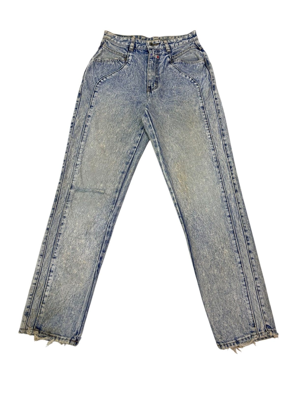 Japanese Brand × Vintage 💥Vintage Japanese Denim Mud Wash Ripped Jeans Size US 27 - 1 Thumbnail