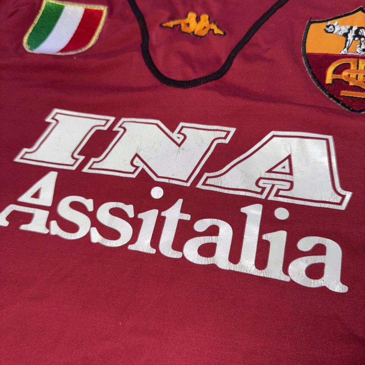 Kappa AS ROMA 2001-02 HOME SHIRT KAPPA LONG JERSEY ITALY SOCCER Size US M / EU 48-50 / 2 - 5 Thumbnail